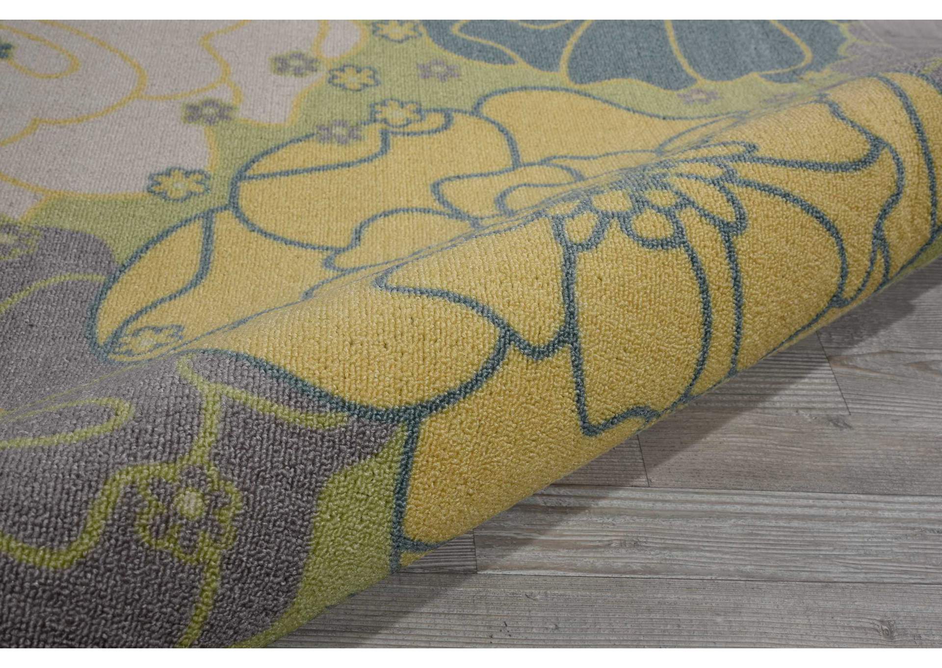 Nourison Home & Garden RS021 Green 7' Square Rug,Nourison