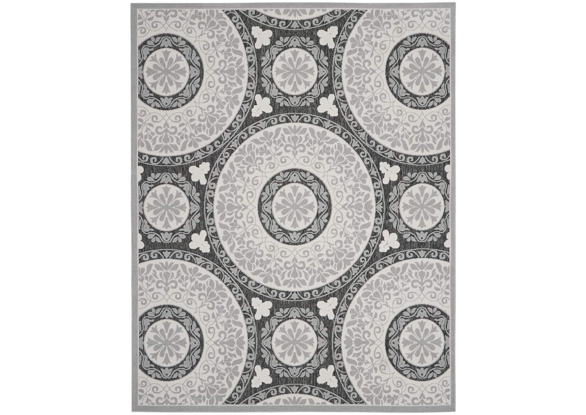 Nourison Key Largo 9'x12' Grey Area Rug,Nourison