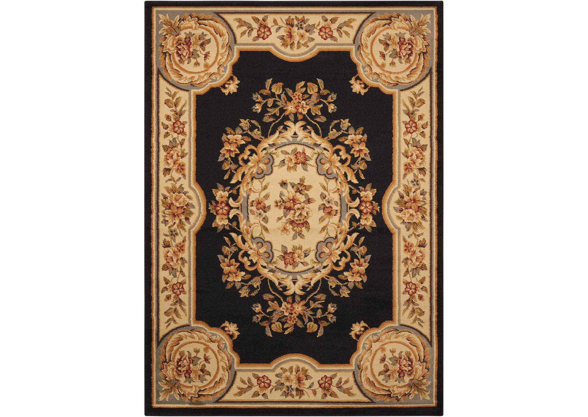 Nourison Paramount PAR37 Black 4'x6' Area Rug,Nourison