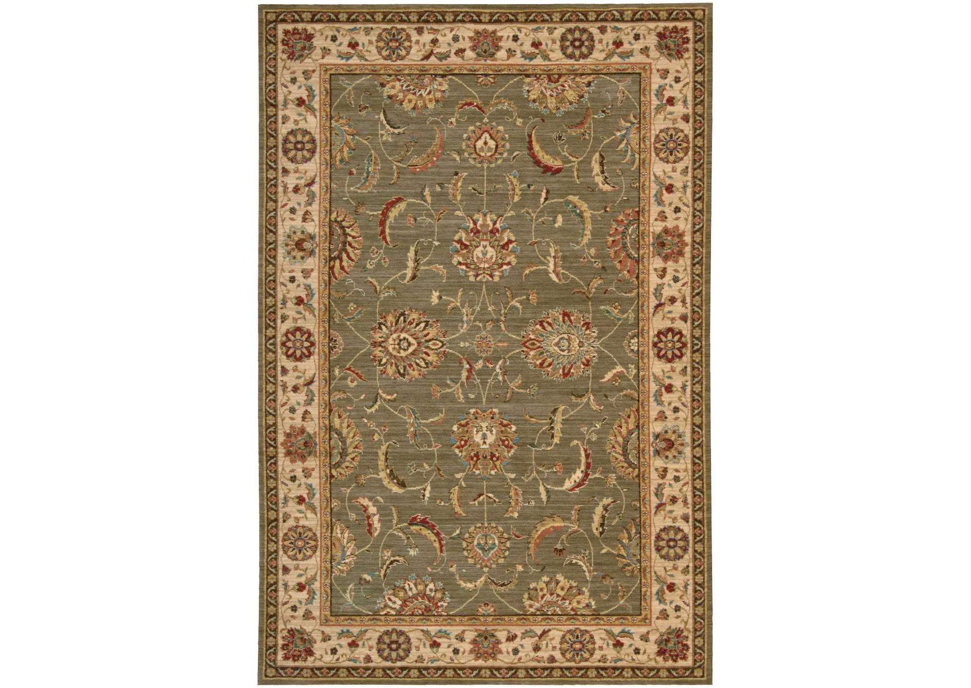 Nourison Living Treasures LI04 Green 5'x8' Area Rug,Nourison