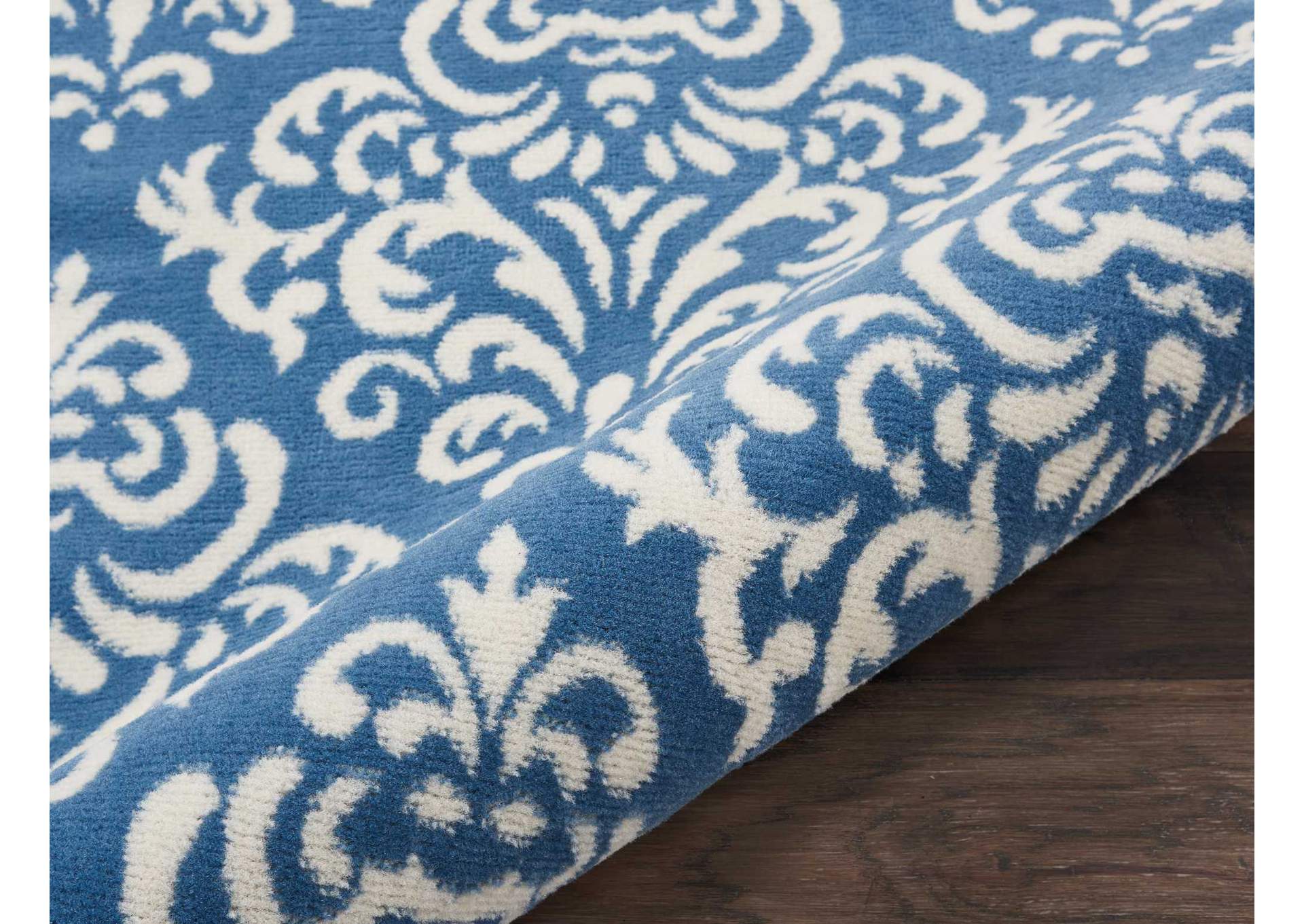 Nourison Grafix GRF06 Blue 8' Runner Hallway Rug,Nourison