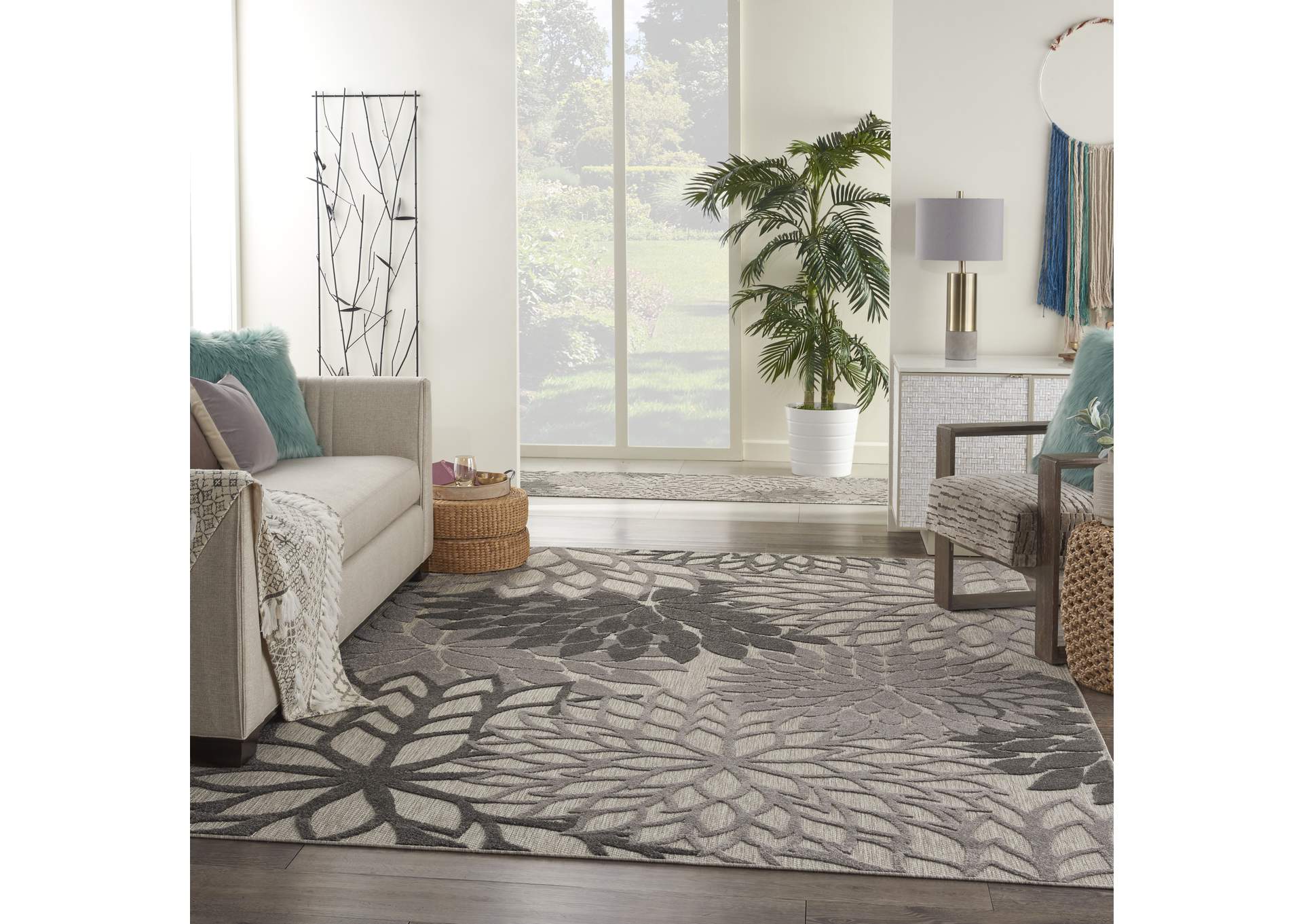 Nourison Aloha 10'x13' Silver Grey Area Rug,Nourison