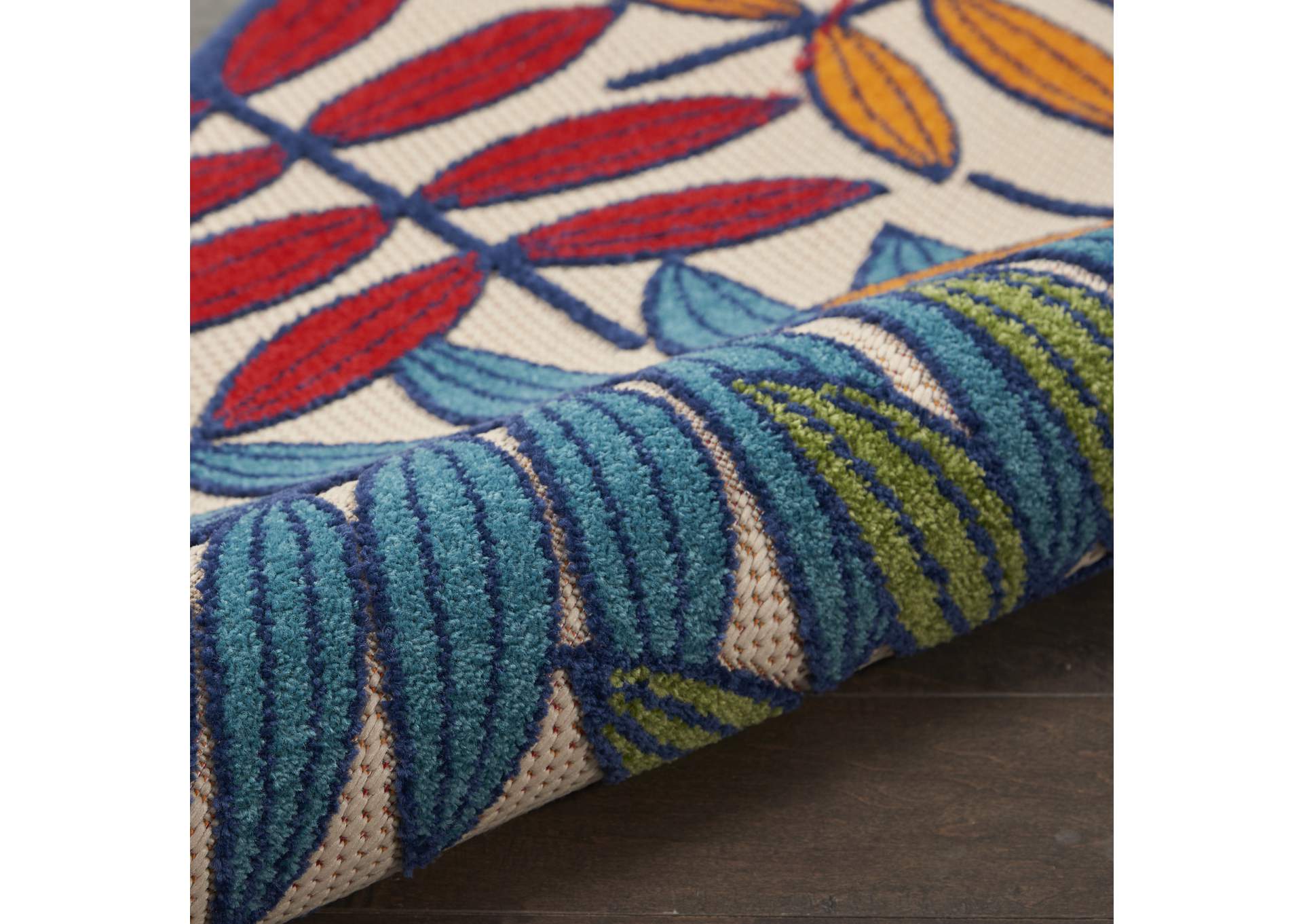 Nourison Aloha ALH18 Multicolor 12'xRunner Indoor-outdoor Rug,Nourison