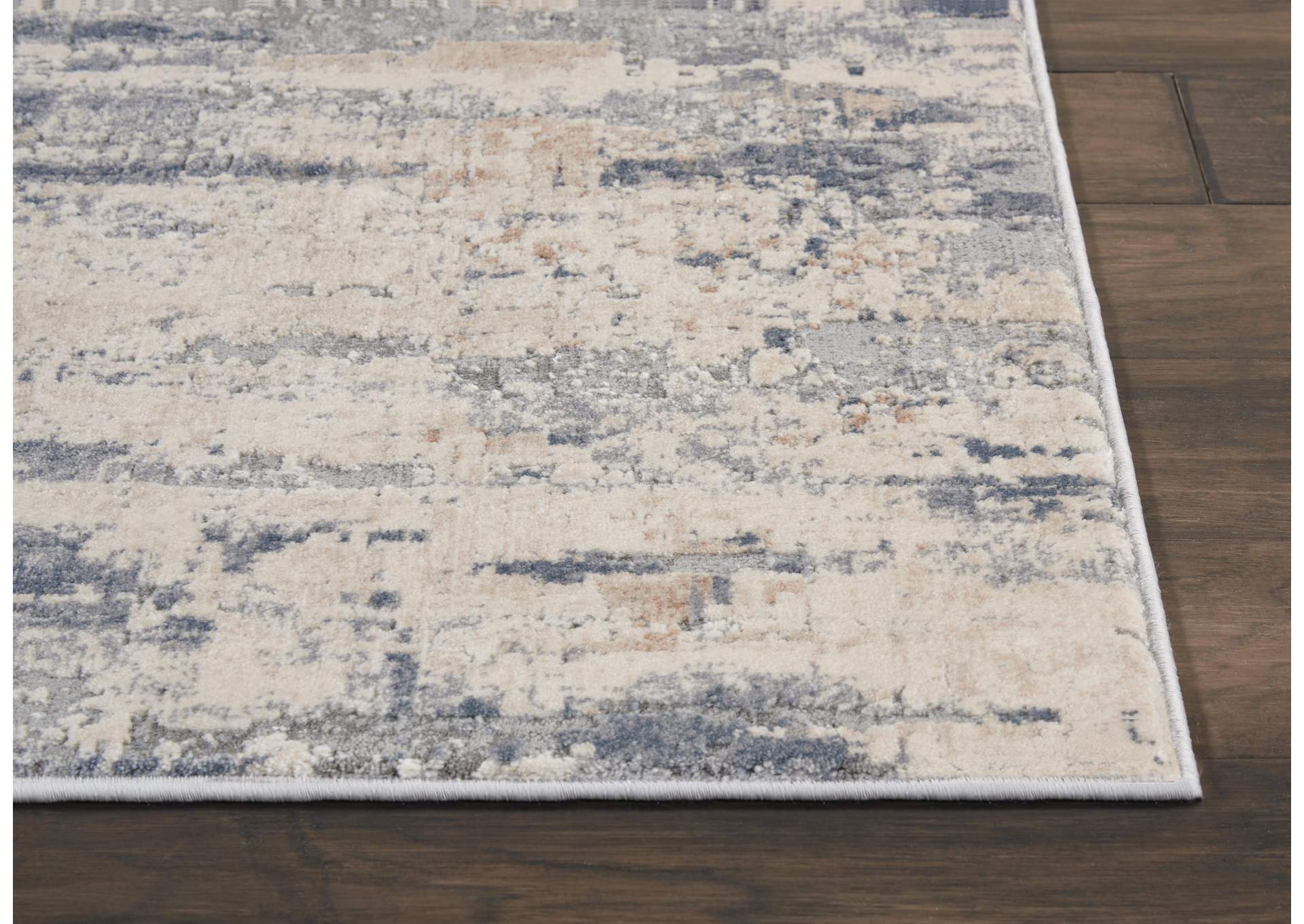 Nourison Rustic Textures RUS04 Beige and Grey 8' Runner Hallway Rug,Nourison