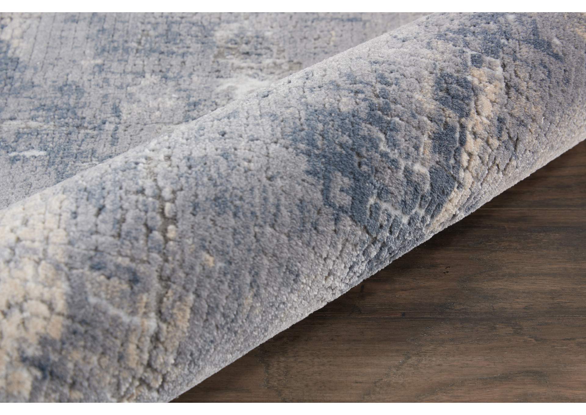 Nourison Rustic Textures RUS06 Grey and Beige 8' Runner Hallway Rug,Nourison