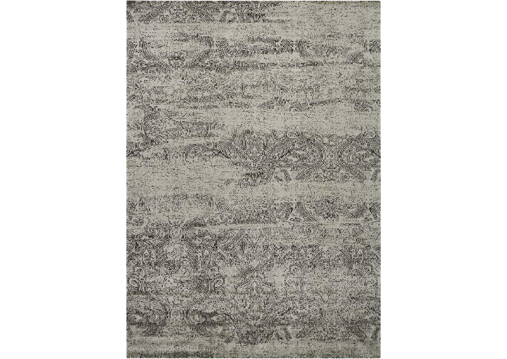 Nourison Luminance LUM11 Black and White 5'x8' Area Rug,Nourison