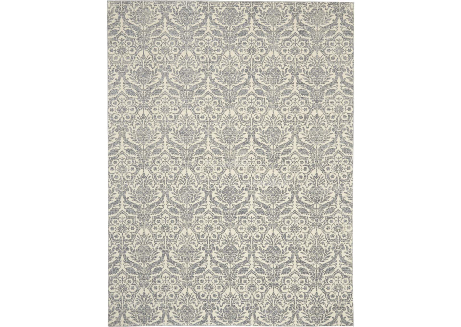 kathy ireland Home Sahara KI390 Grey and Ivory 8'x11' Large Rug,Nourison