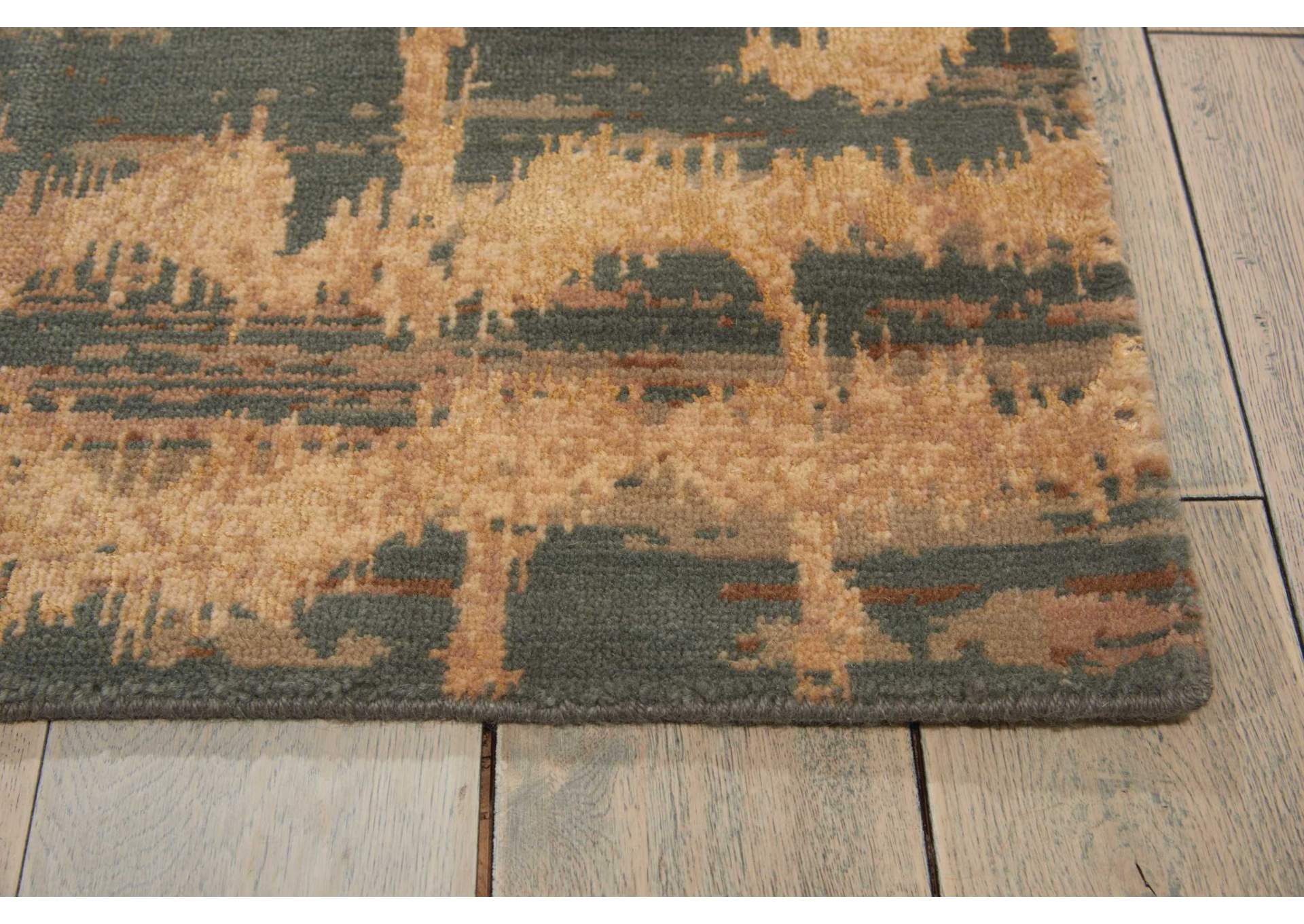 Nourison Silken Allure SLK10 Blue 10' Runner Hallway Rug,Nourison