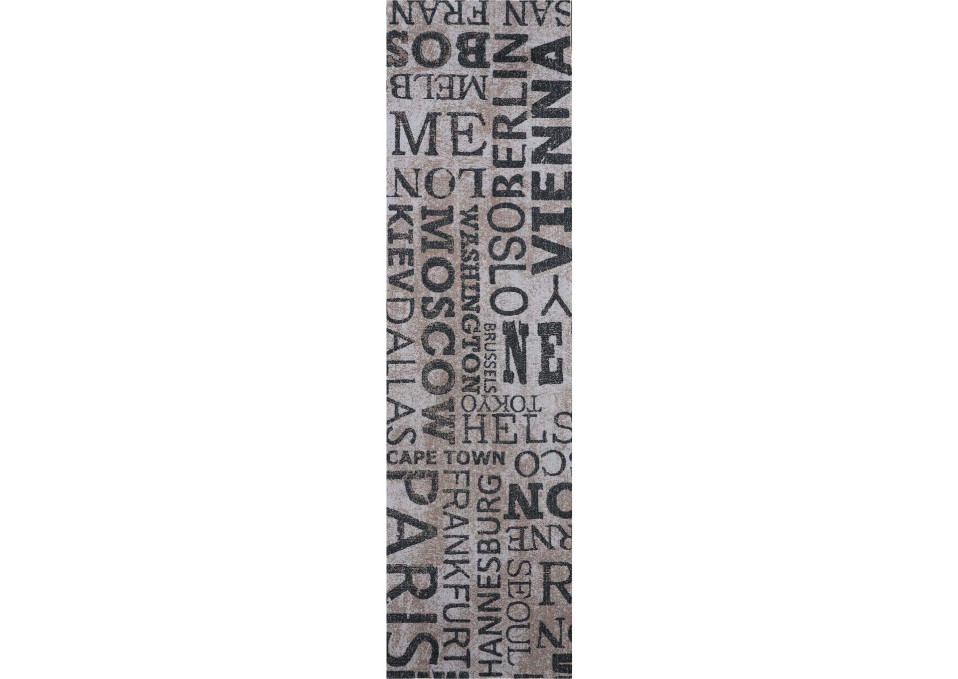 Waverly Sun N Shade SND10 Grey 8' Runner Hallway Rug,Nourison