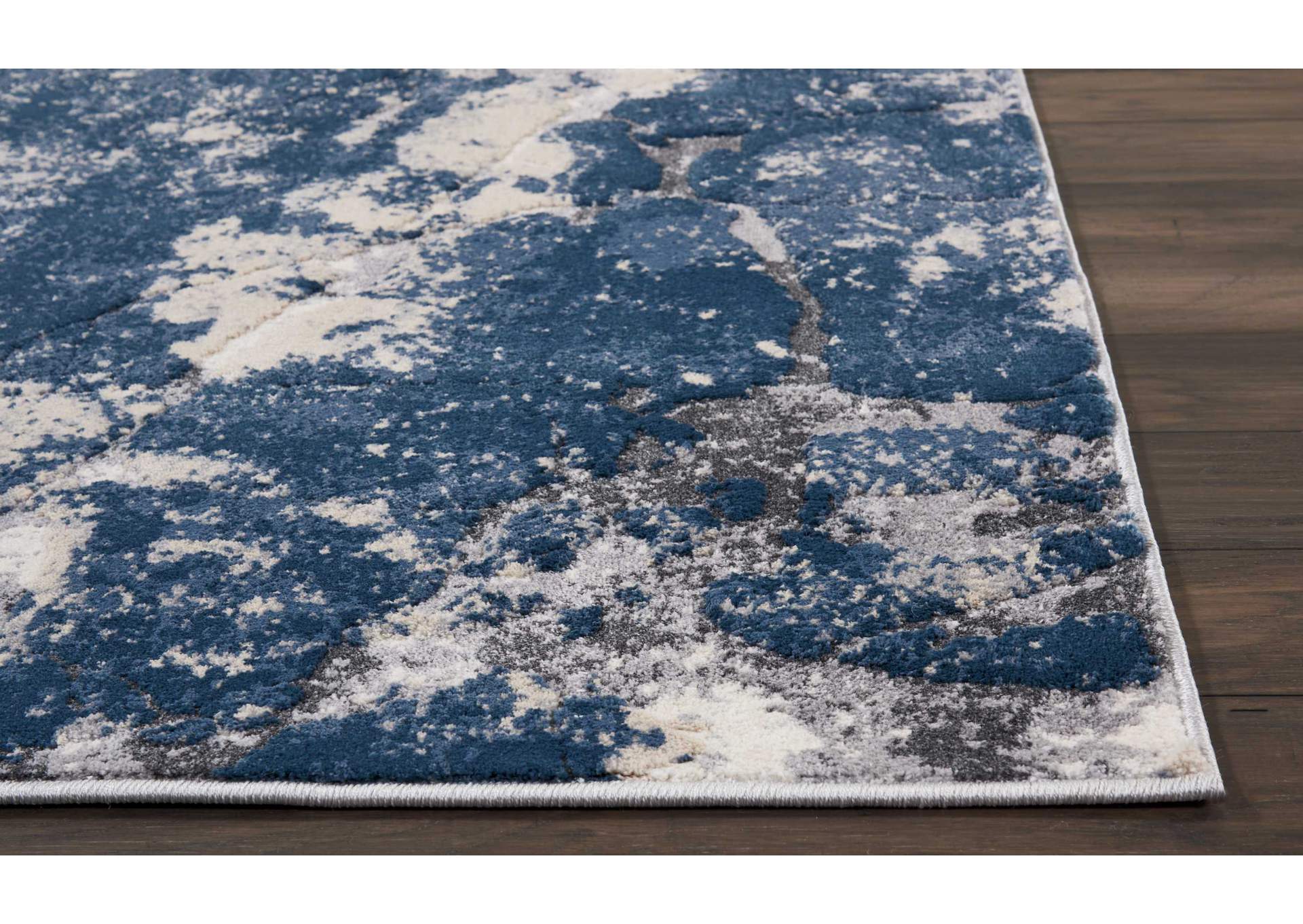 kathy ireland Home Heritage KI355 Beige and Blue 9'x13' Oversized Rug,Nourison