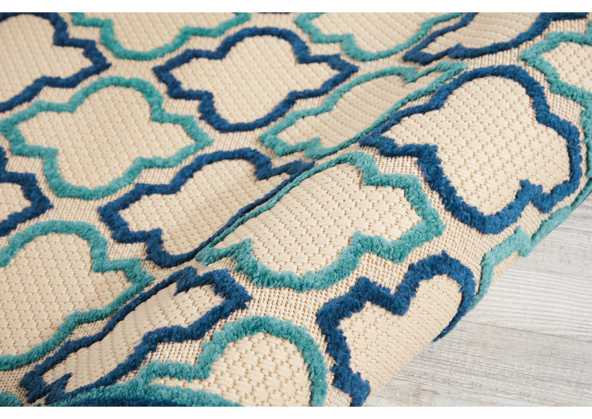 Nourison Aloha ALH06 Navy 3'x4' Indoor-outdoor Area Rug,Nourison