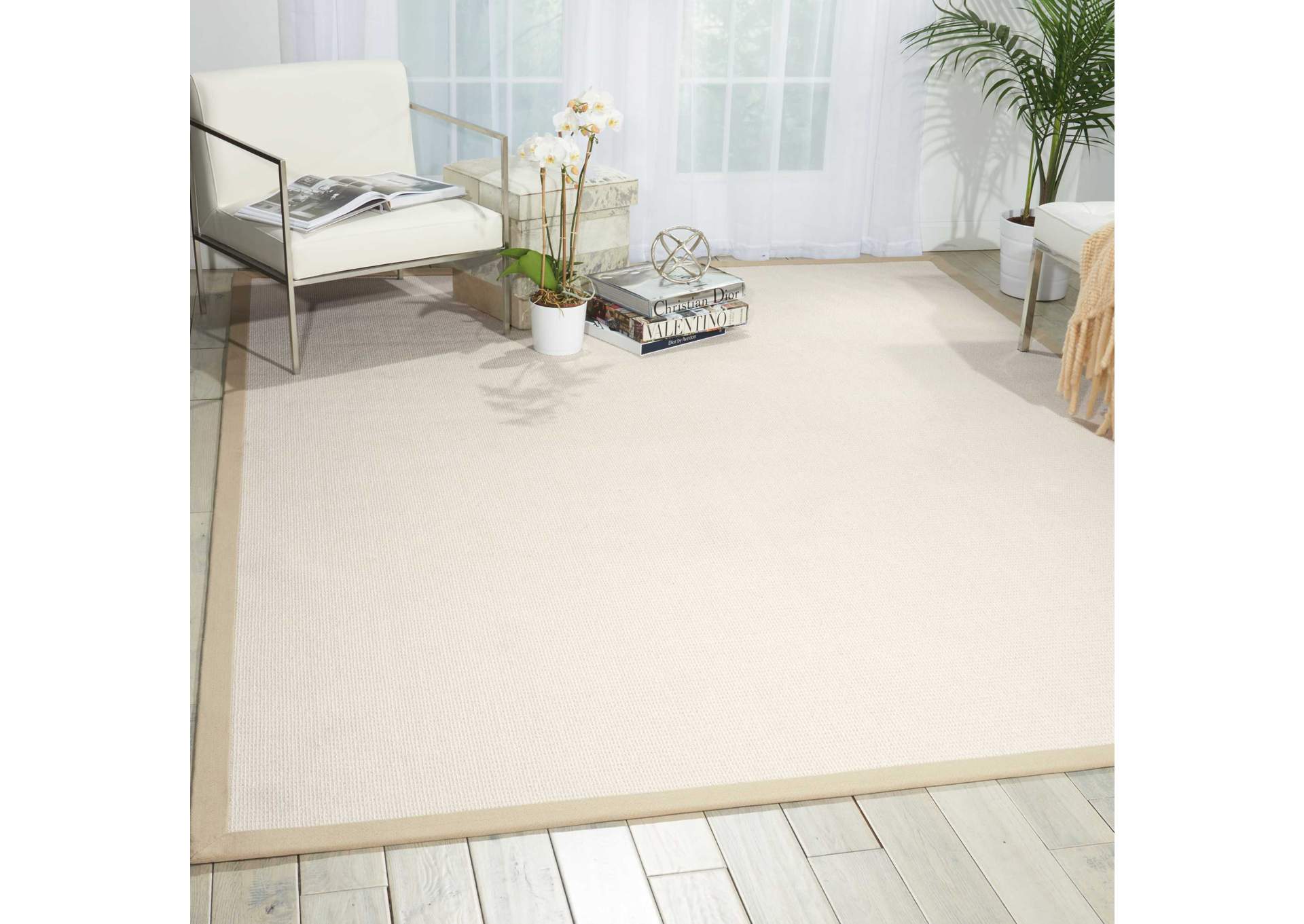 Nourison Sisal Soft SSF02 White 5'x8' Area Rug,Nourison