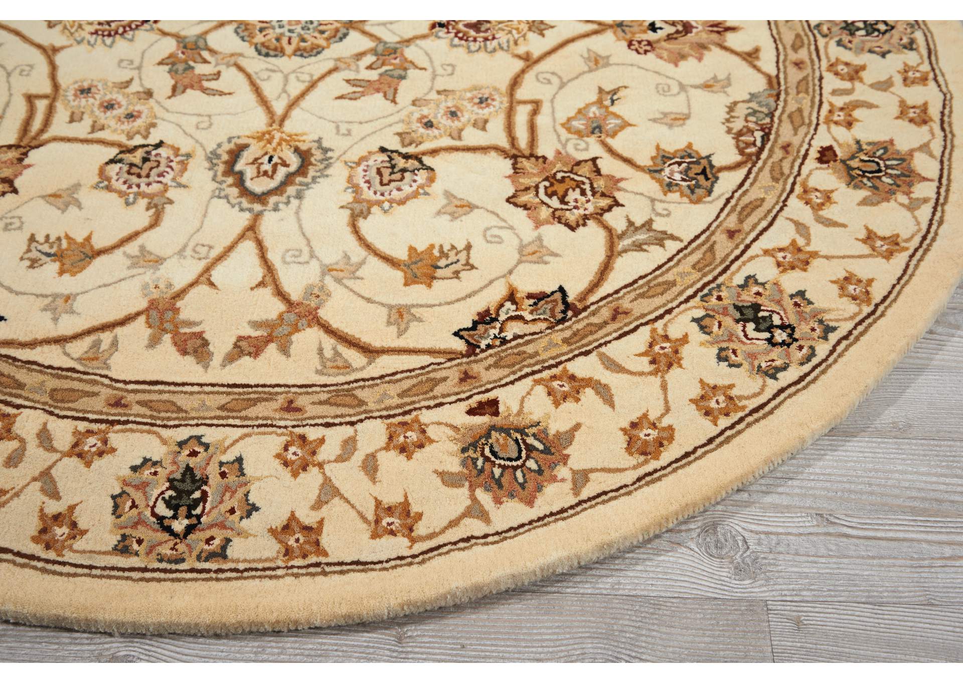 Nourison 2000 2023 Ivory 4' Round Area Rug,Nourison