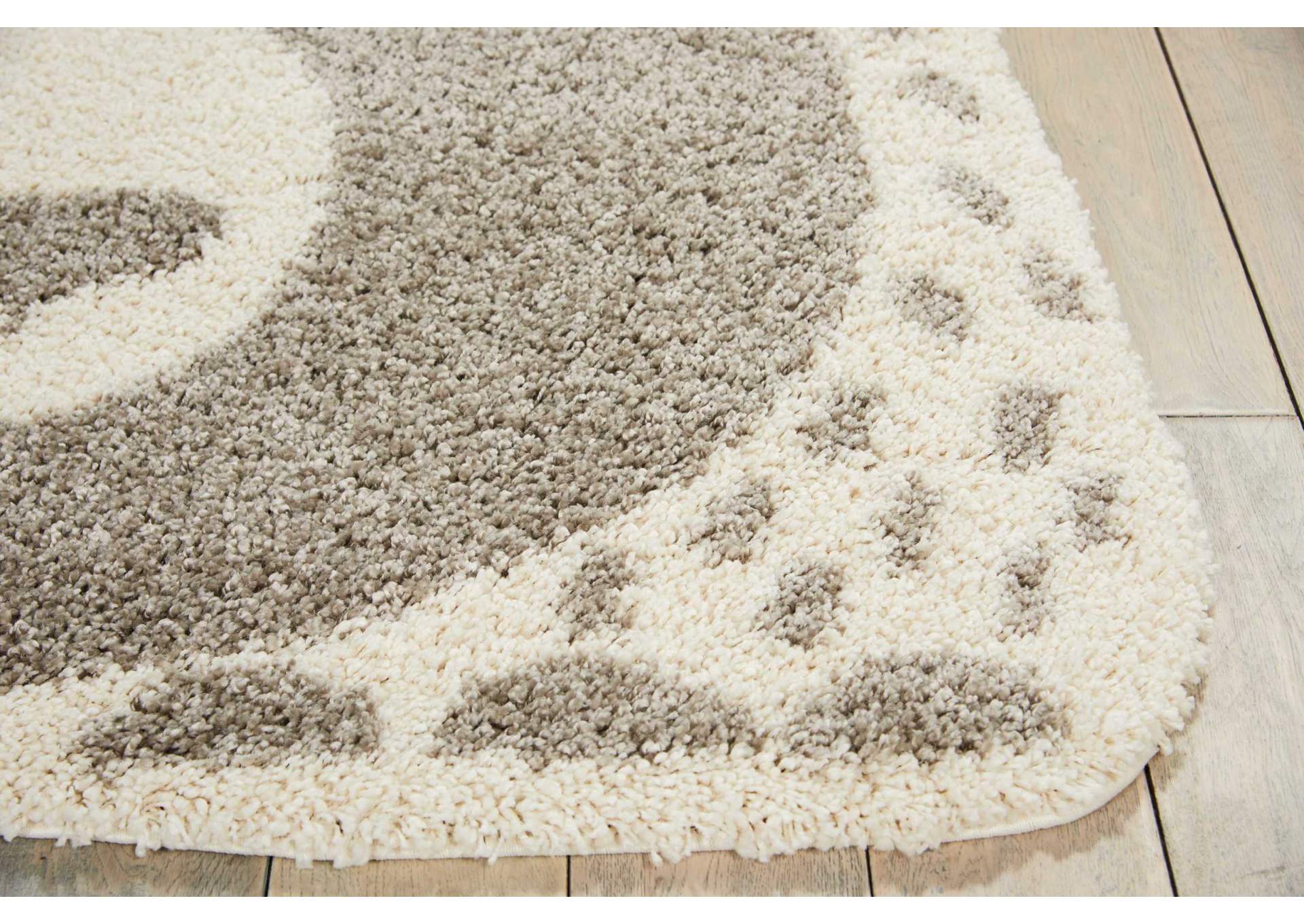 Nourison Hudson DS100 Grey 4' Freeform Area Rug,Nourison