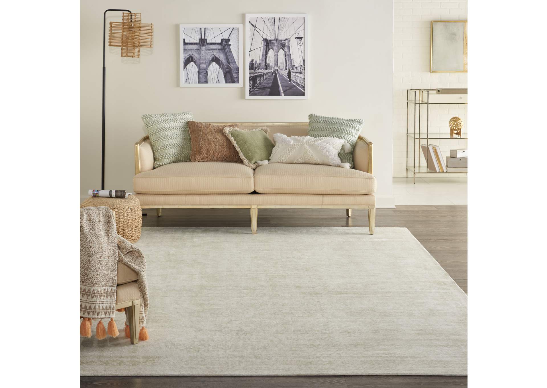 kathy ireland Home Desert Skies DSK03 Blue 9'x12' Oversized Rug,Nourison