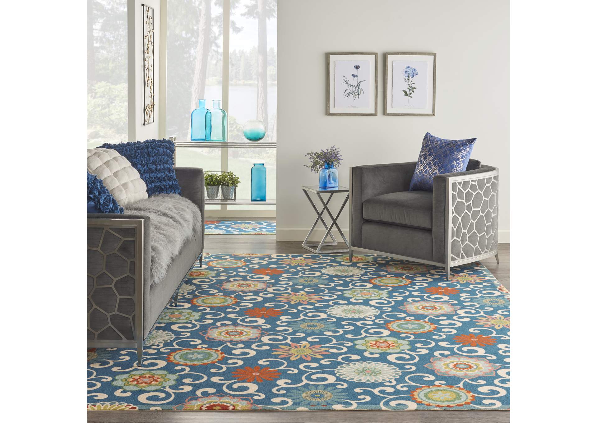 Waverly Wav01/Sun & Shade 8' x 11' Area Rug,Nourison