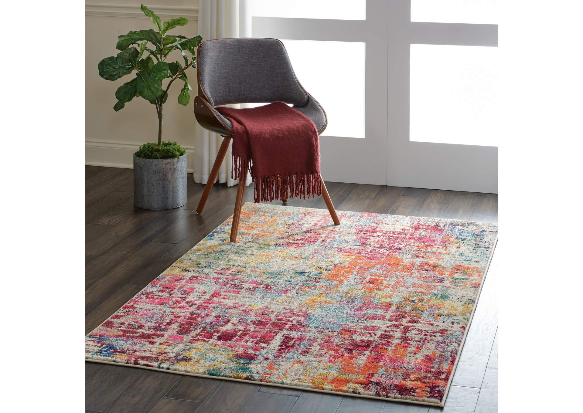 Nourison Celestial CES13 Multicolor 4'x6' Colorful Area Rug,Nourison