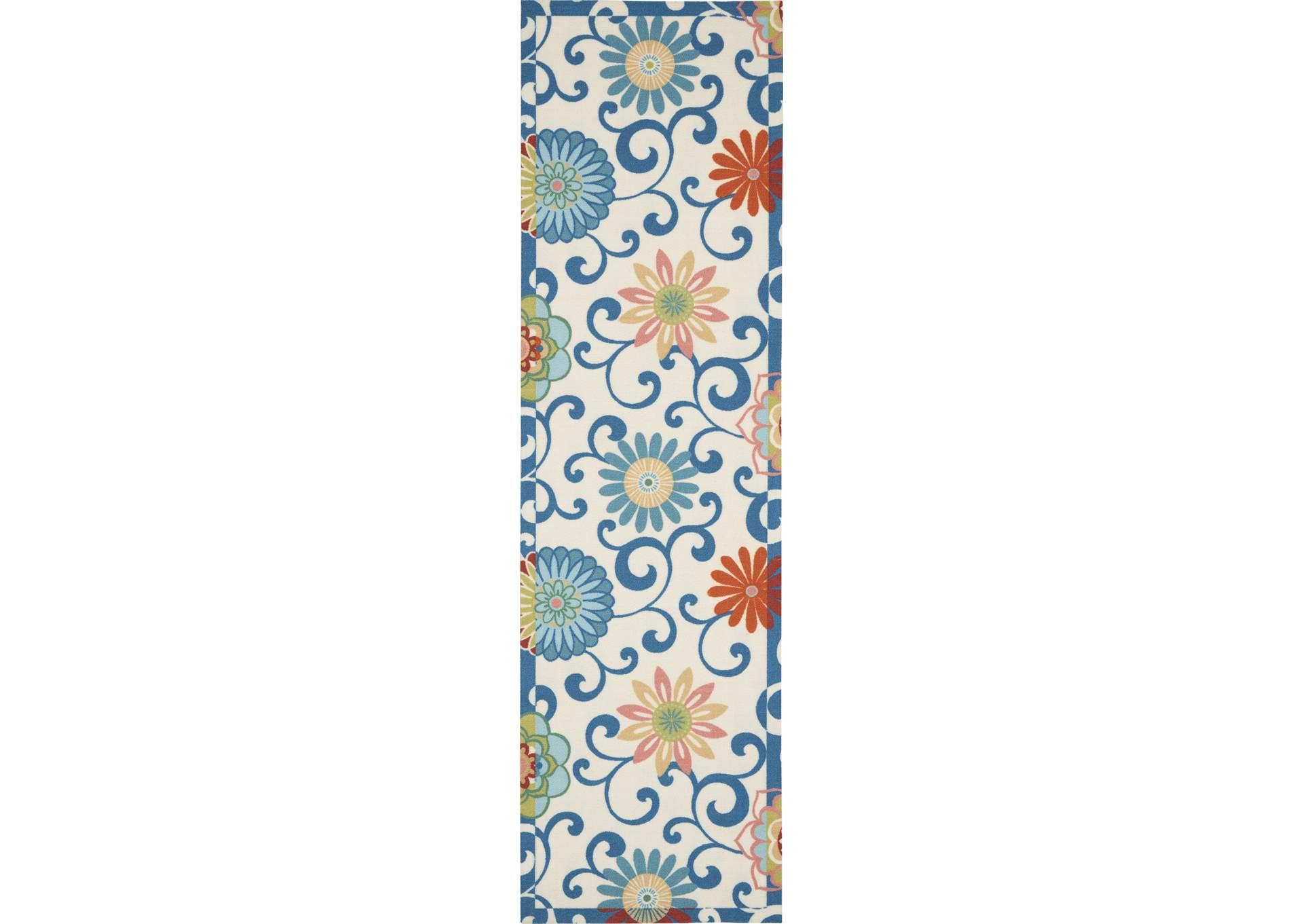 Waverly Wav01/Sun & Shade 8' Runner Area Rug,Nourison