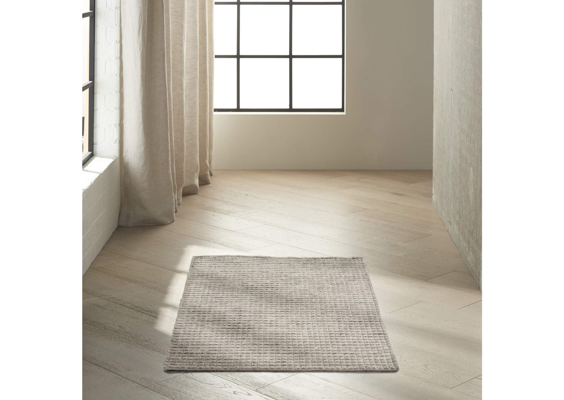 Calvin Klein Pretoria 2' x 3' Taupe Modern Area Rug,Nourison