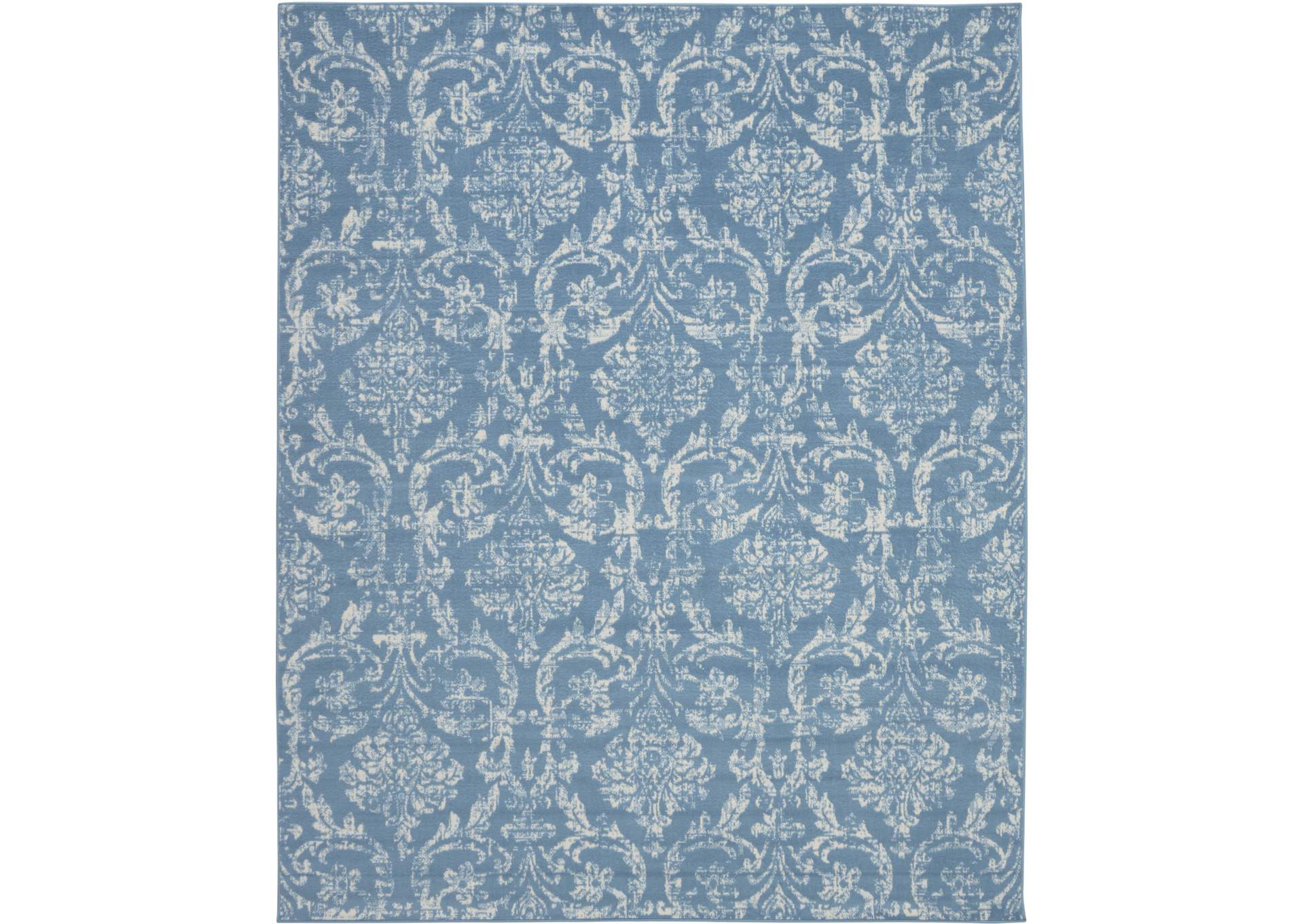 Nourison Jubilant JUB09 Blue 8'x10' Large Low-pile Rug,Nourison