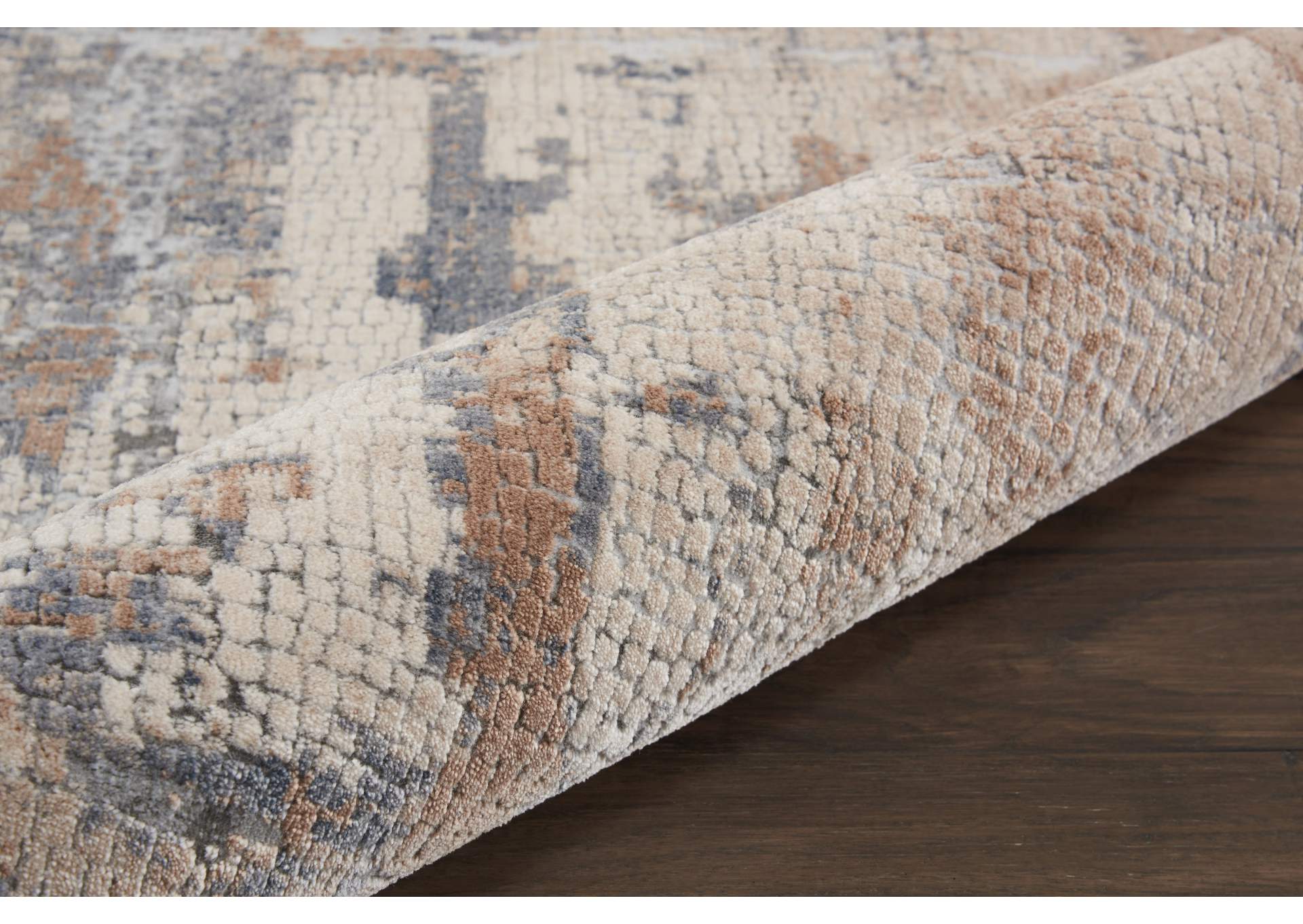 Nourison Rustic Textures RUS06 Beige and Grey 9'x13' Oversized Rug,Nourison