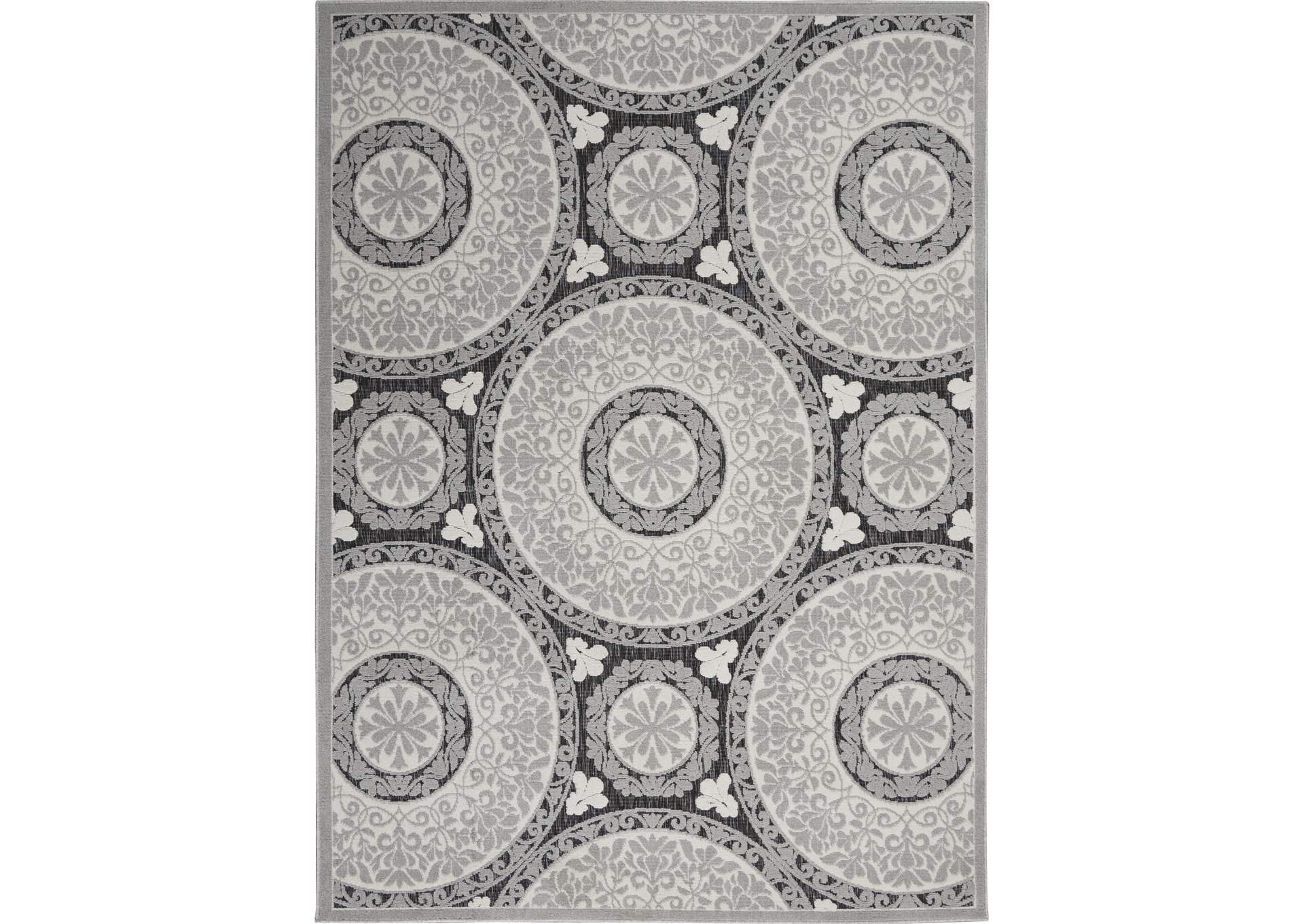 Nourison Key Largo 4'x6' Grey Area Rug,Nourison
