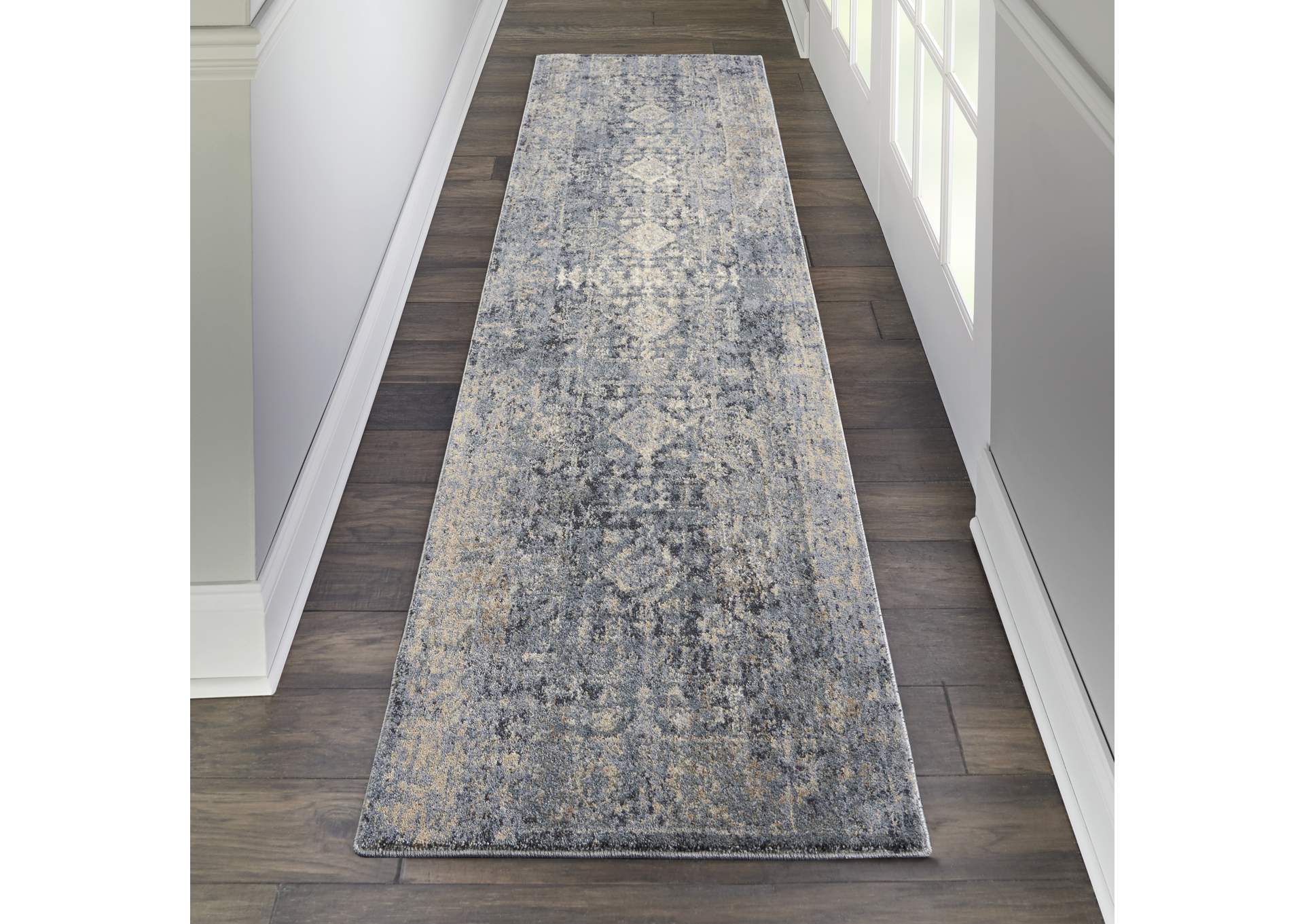 Kathy Ireland Moroccan Celebration 8' Runner Area Rug,Nourison