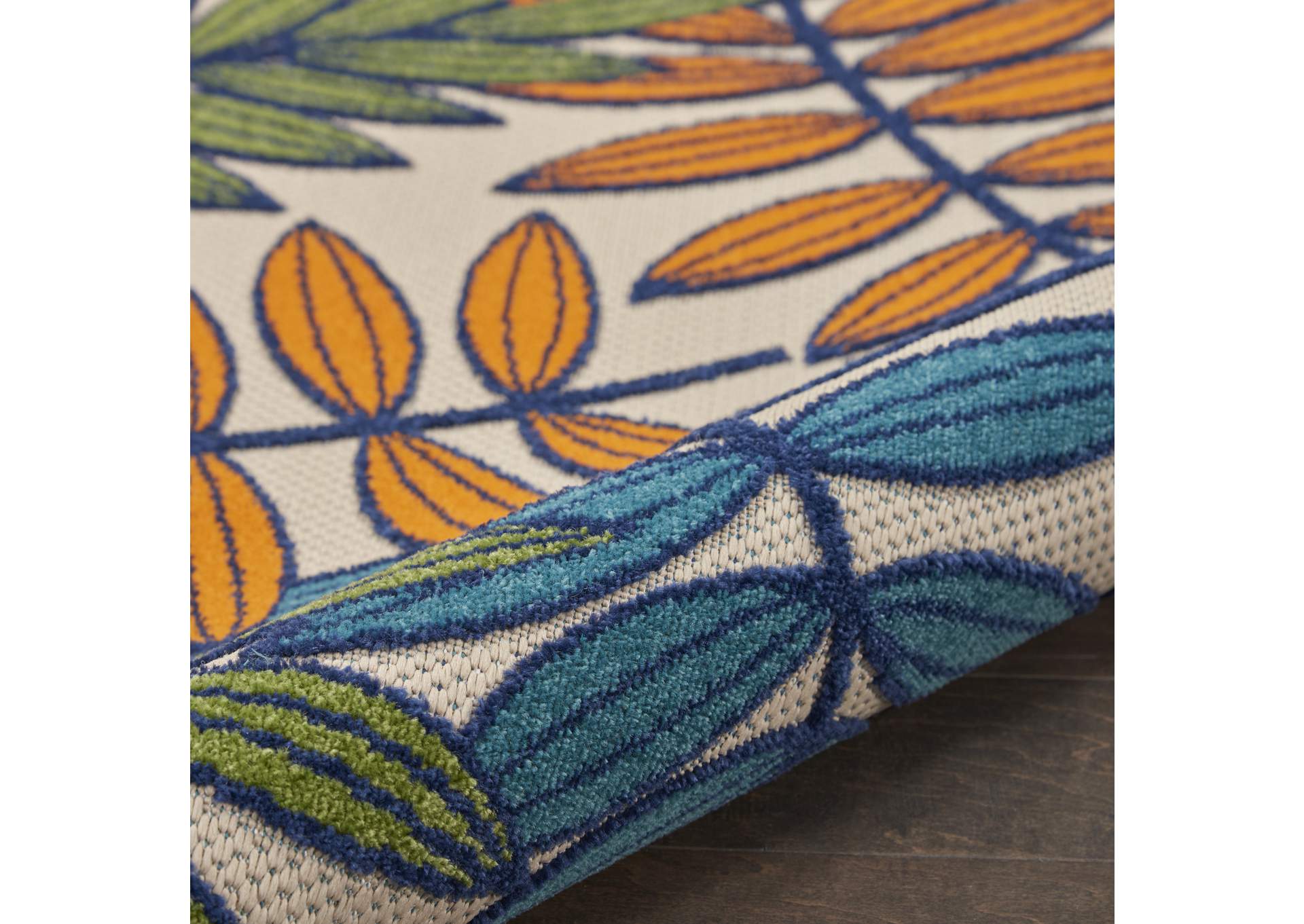 Nourison Aloha ALH18 Multicolor 8'xRound Indoor-outdoor Rug,Nourison