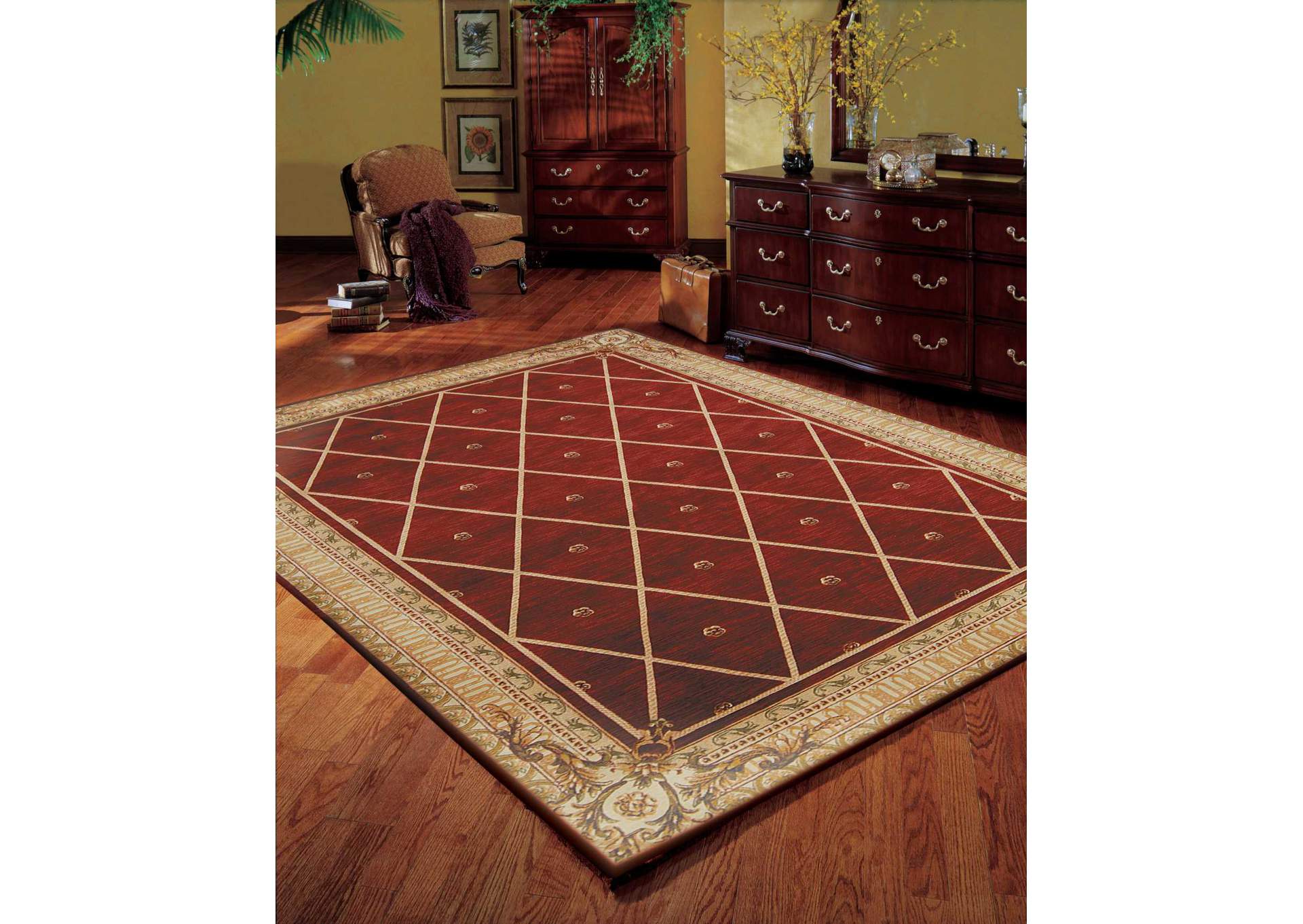 Nourison Ashton House AS03 Red Area Rug,Nourison