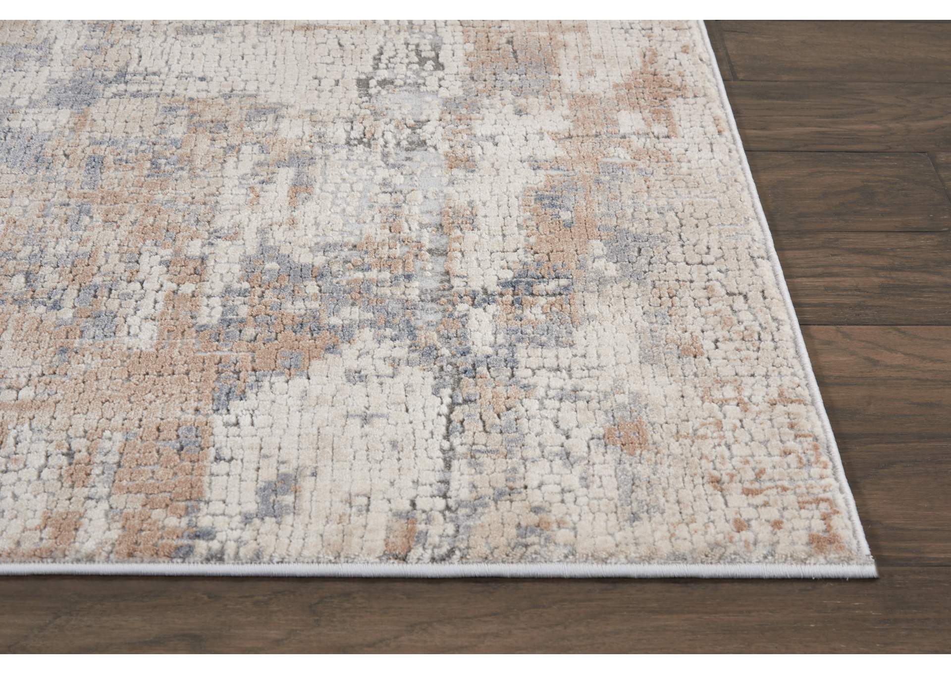 Nourison Rustic Textures RUS06 Beige and Grey 5'x7' Rustic Area Rug,Nourison