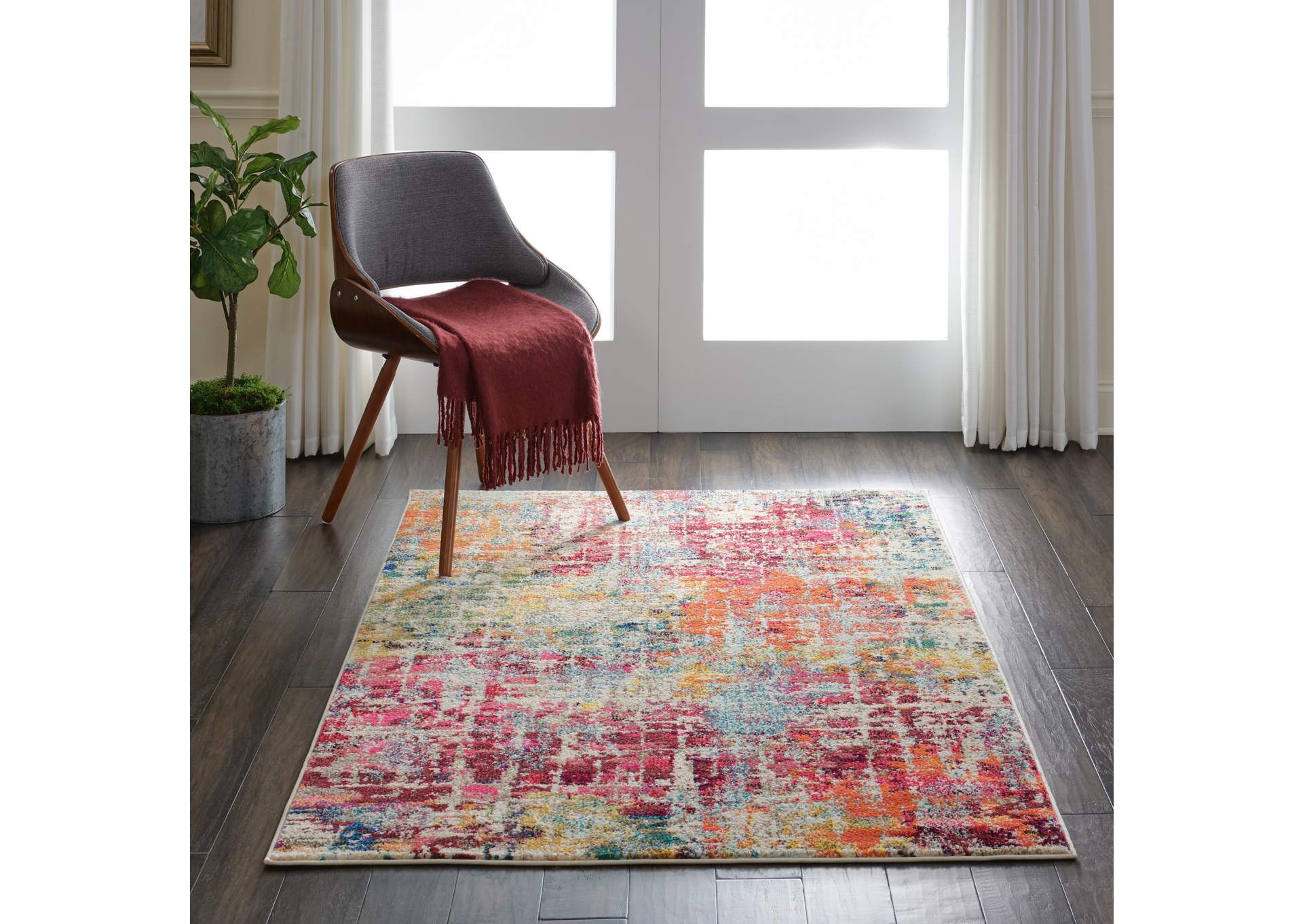 Nourison Celestial CES13 Multicolor 4'x6' Colorful Area Rug,Nourison