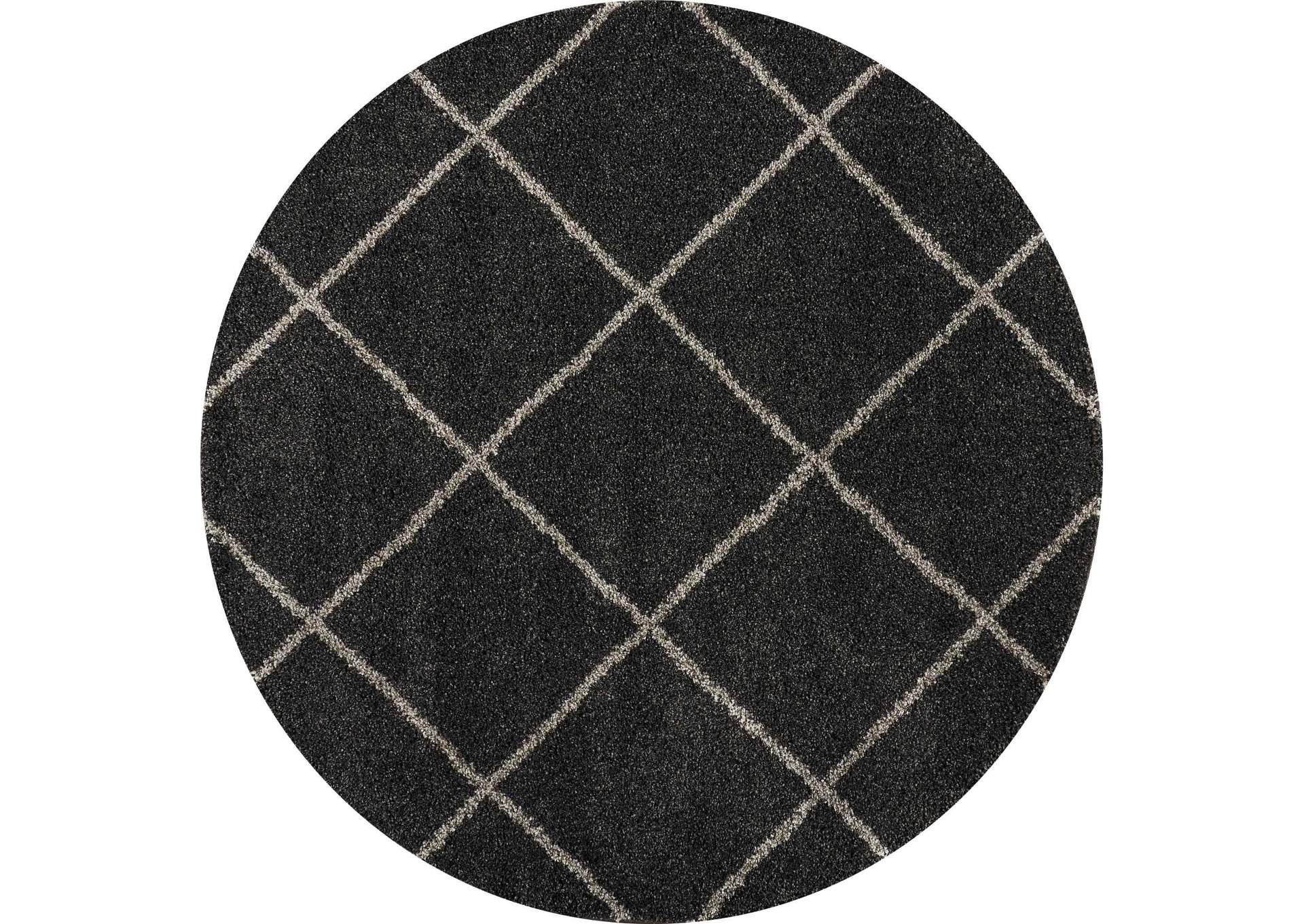 Nourison Brisbane BRI03 Black 7' Round Rug,Nourison