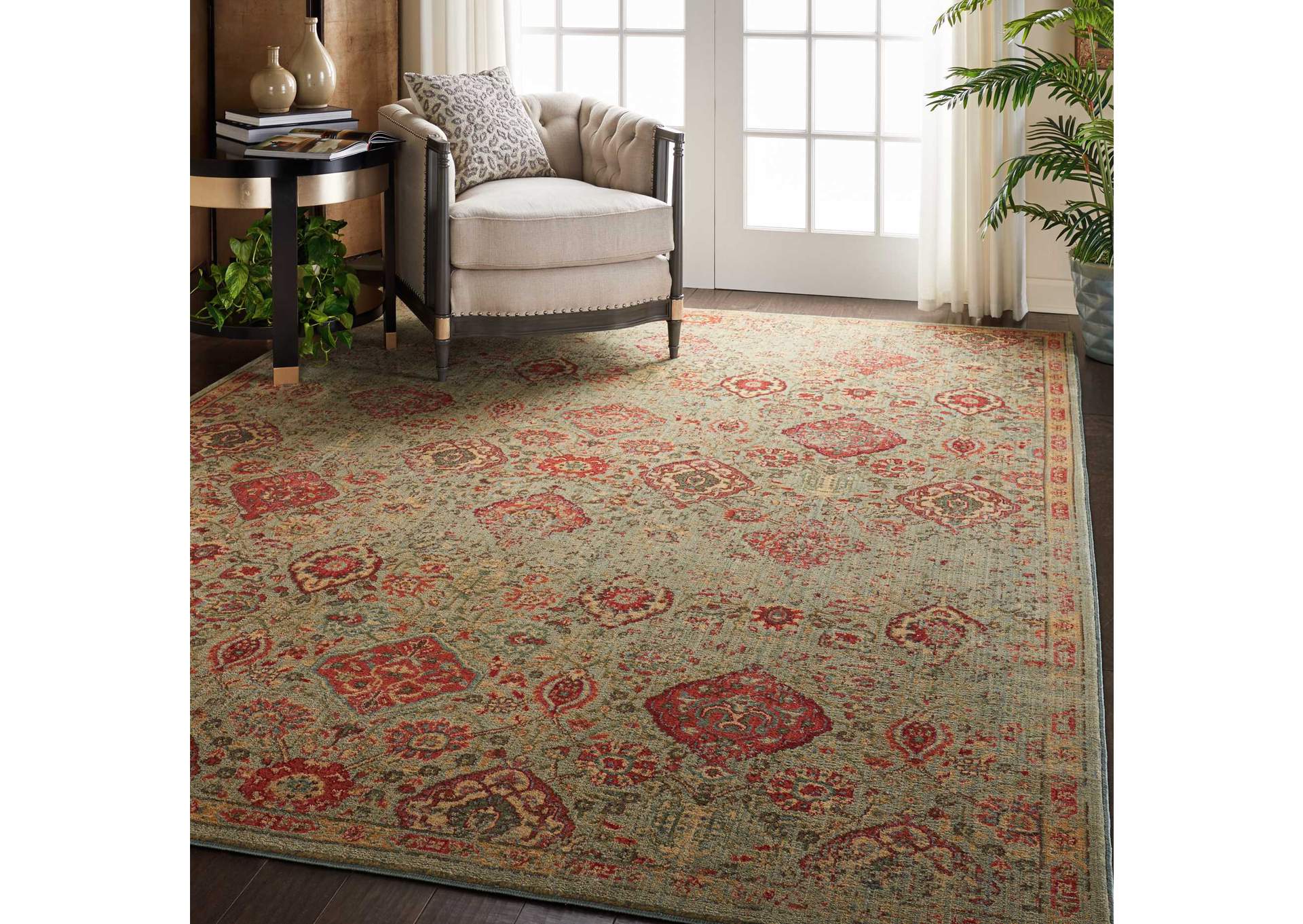 Nourison Somerset ST90 Light Green 8'x11' Oversized Rug,Nourison