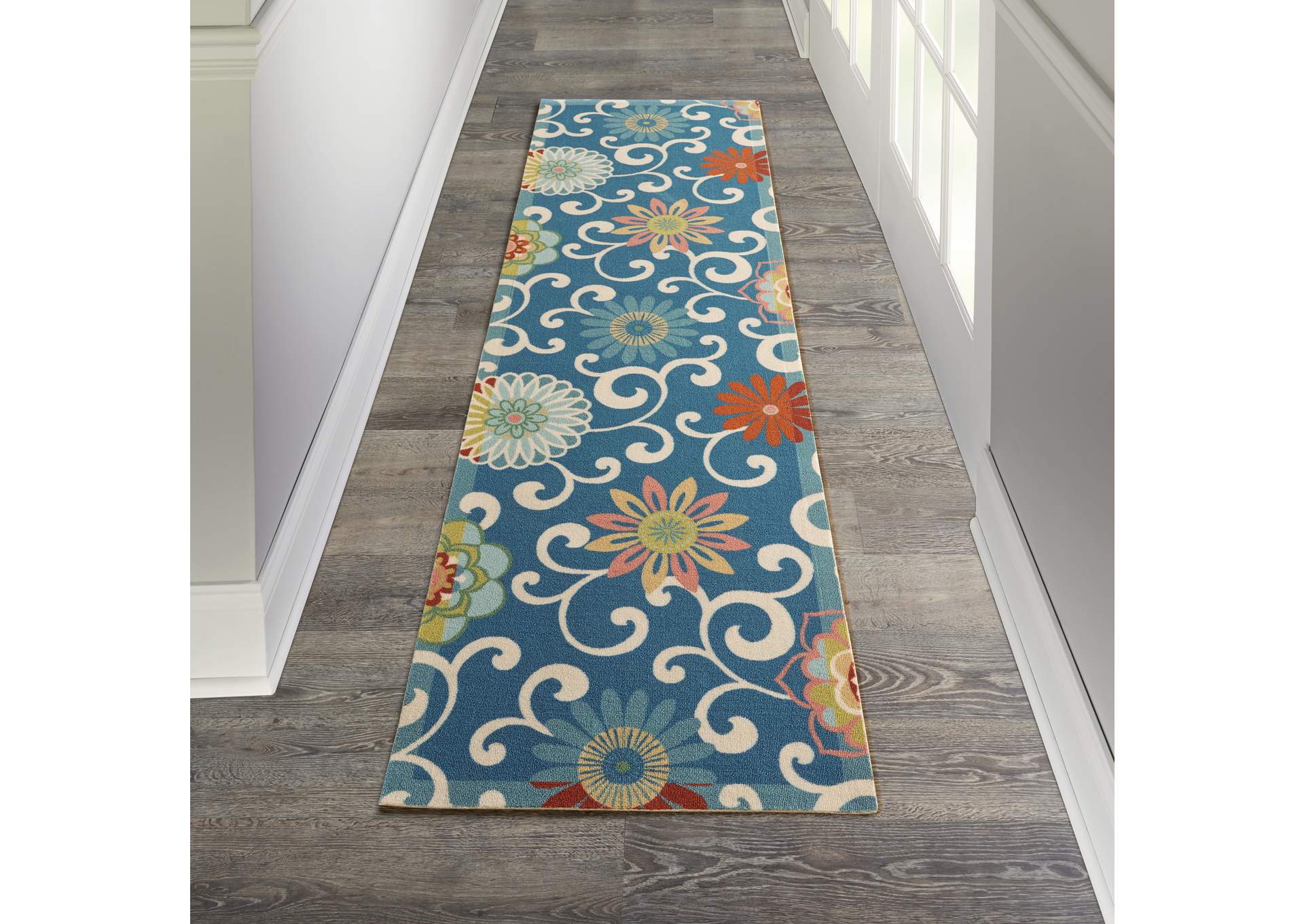 Waverly Wav01/Sun & Shade 8' Runner Area Rug,Nourison