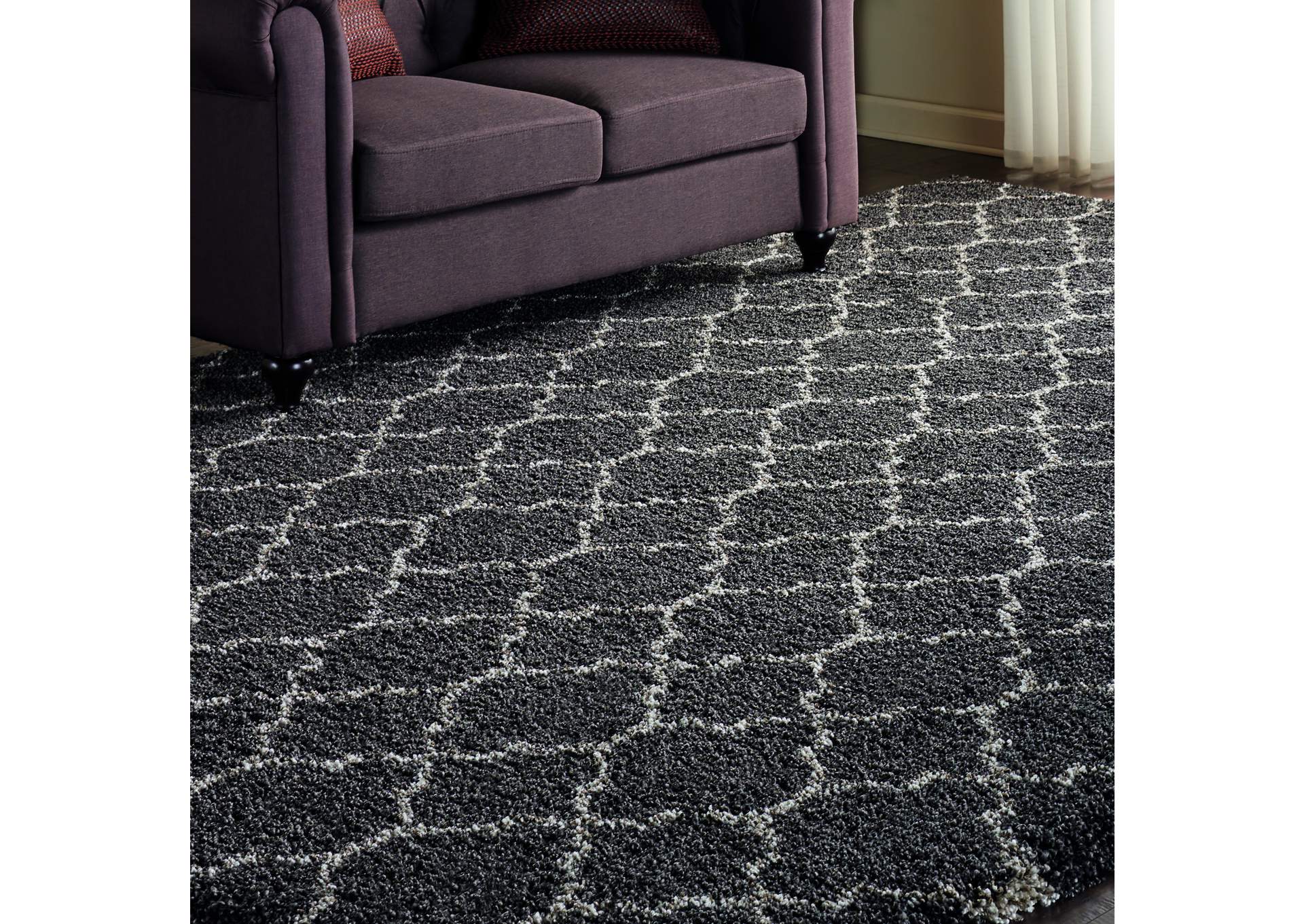 Nourison Amore AMOR2 Black 7'x10' Rug,Nourison