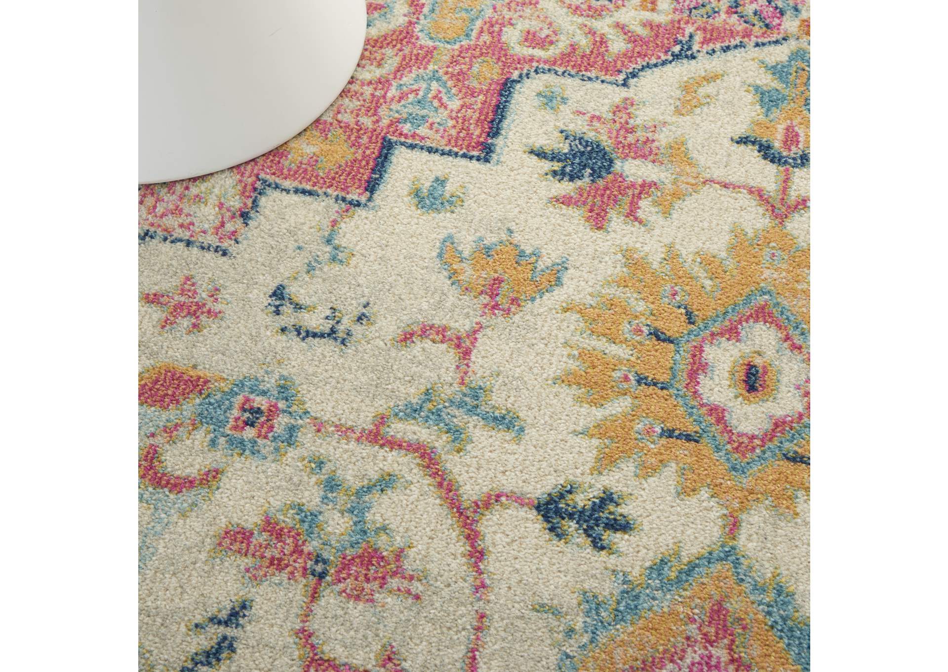 Nourison Passion 7' x 10' Ivory, Pink Bohemian Area Rug,Nourison