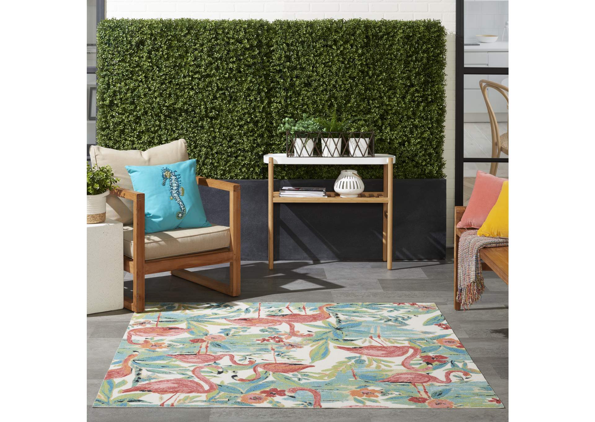 Nourison Wav01/Sun & Shade 5' Square Area Rug,Nourison