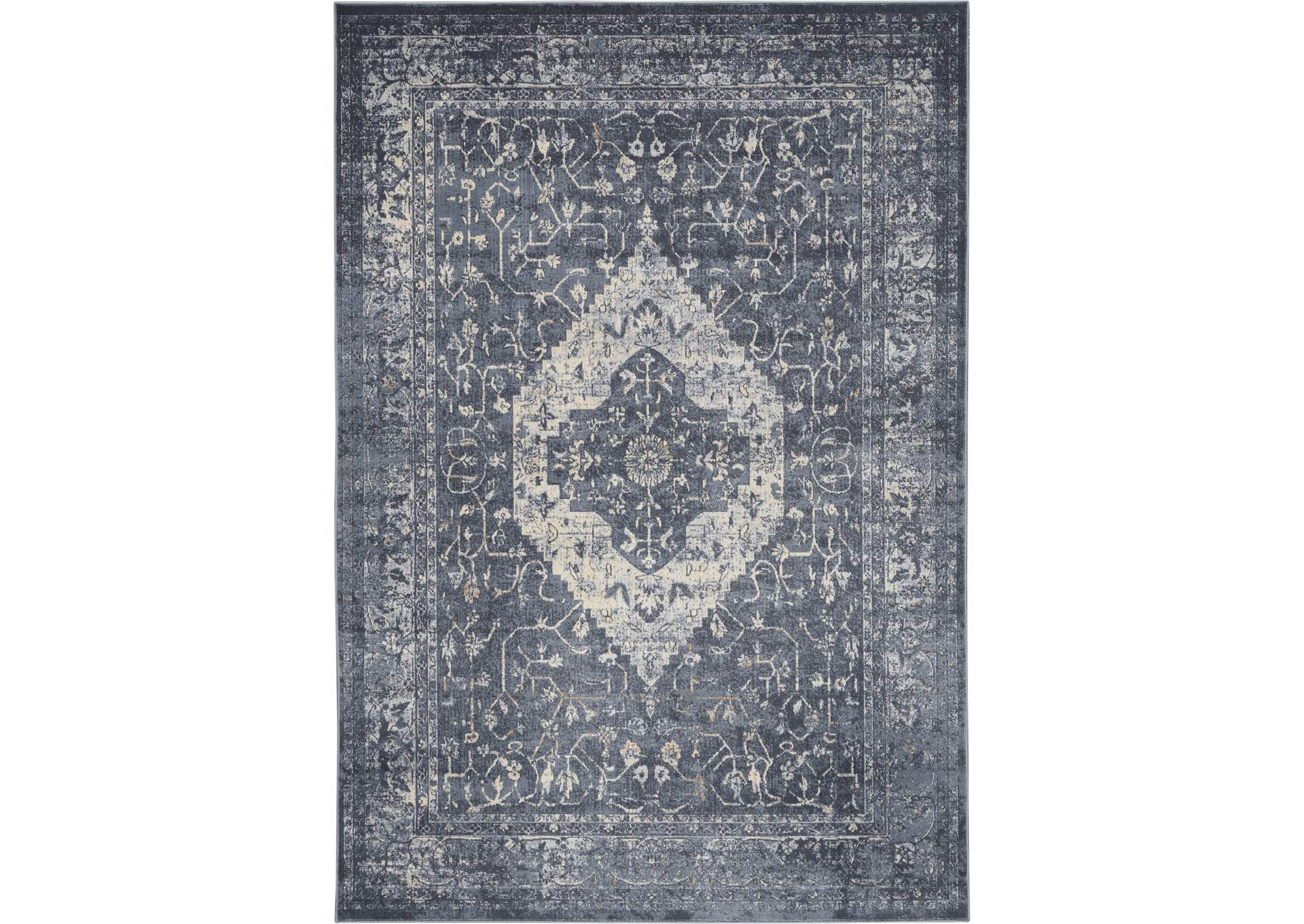 Malta by kathy ireland Home MAI11 Navy 4'x6' Area Rug,Nourison