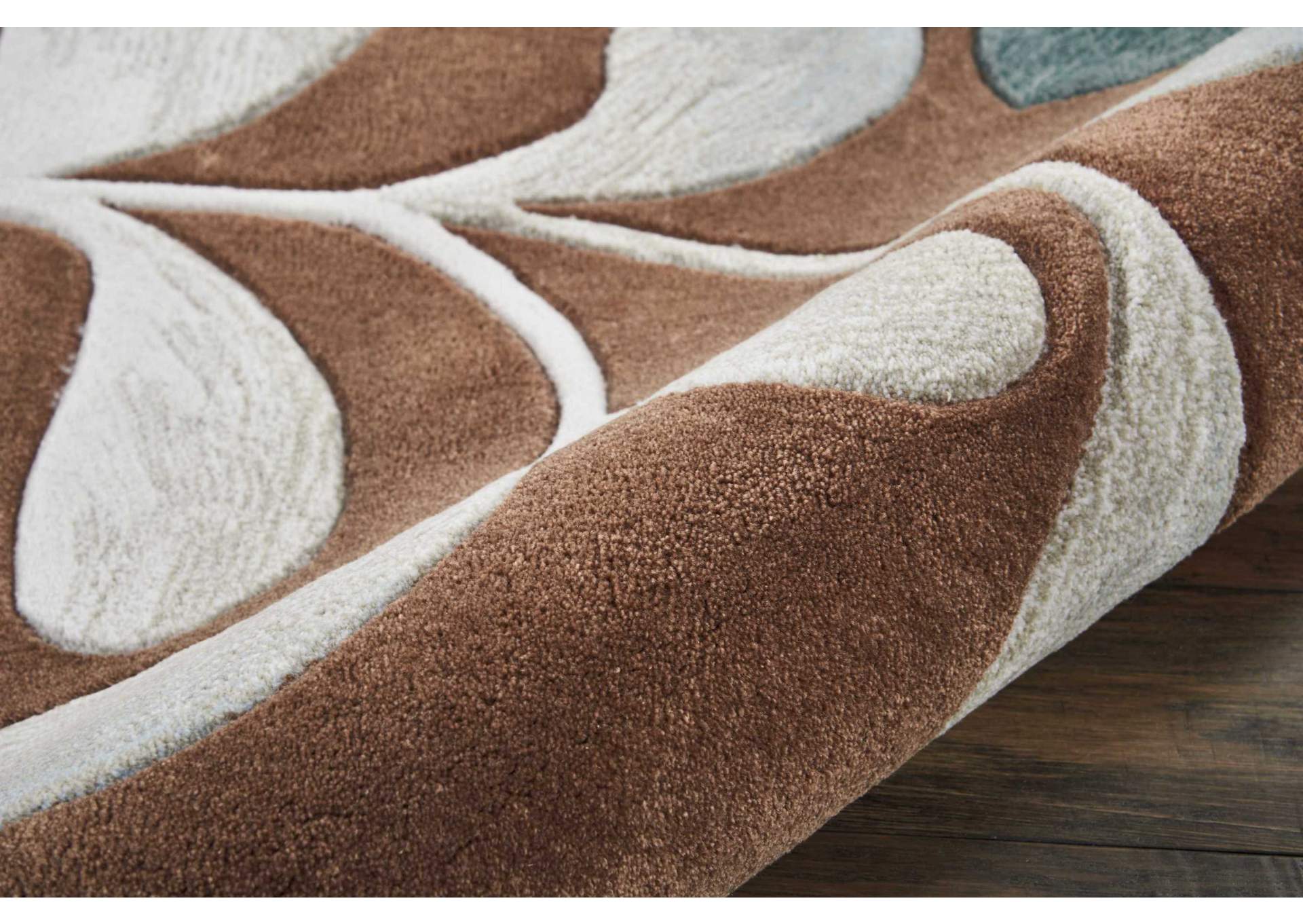 Nourison Contour CON02 Brown 9'x12' Rug,Nourison