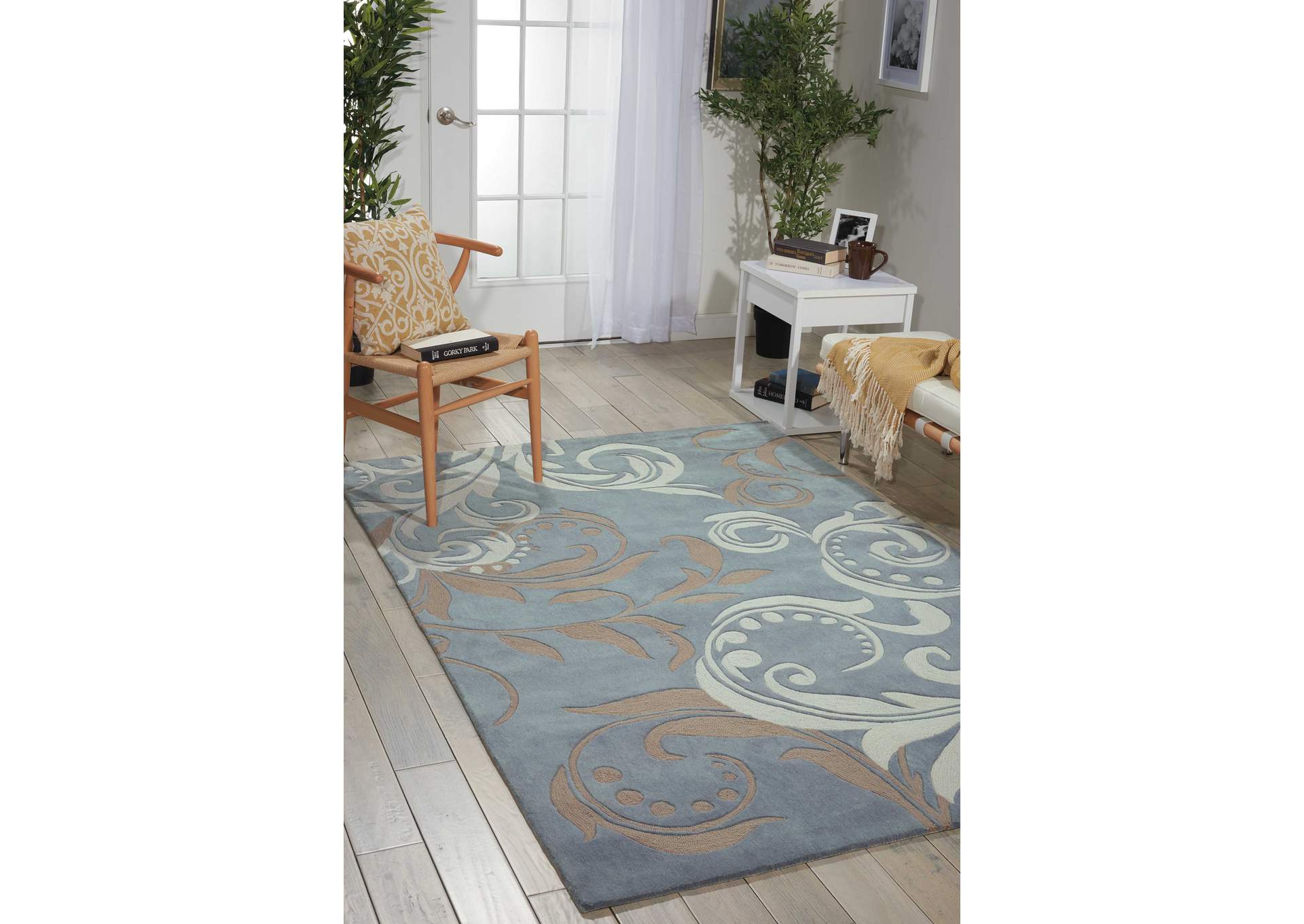 Nourison Contour CON09 Grey 7'x9' Rug,Nourison