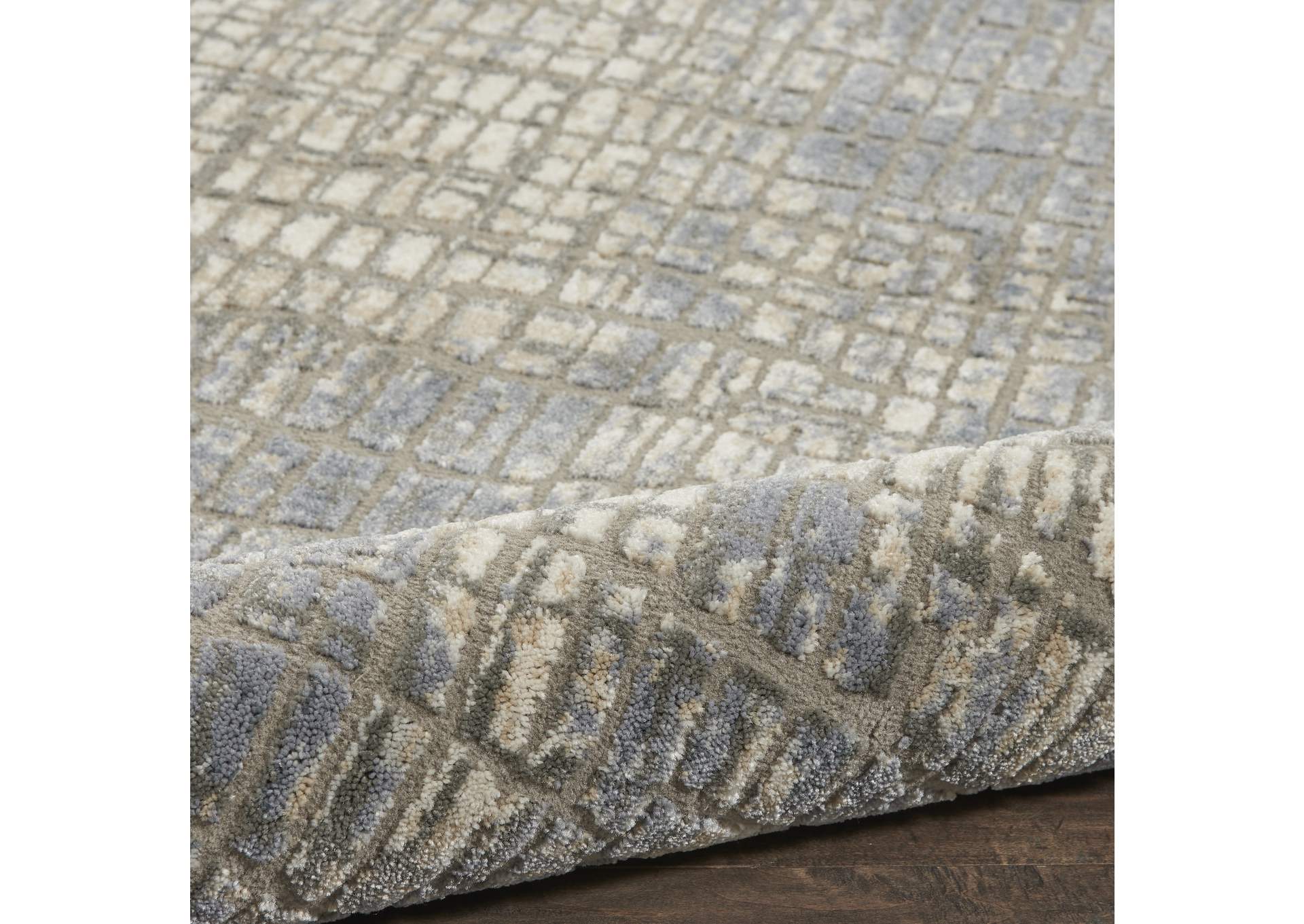 kathy ireland Home Sahara KI395 Charcoal and Beige 9'x13' Oversized Rug,Nourison