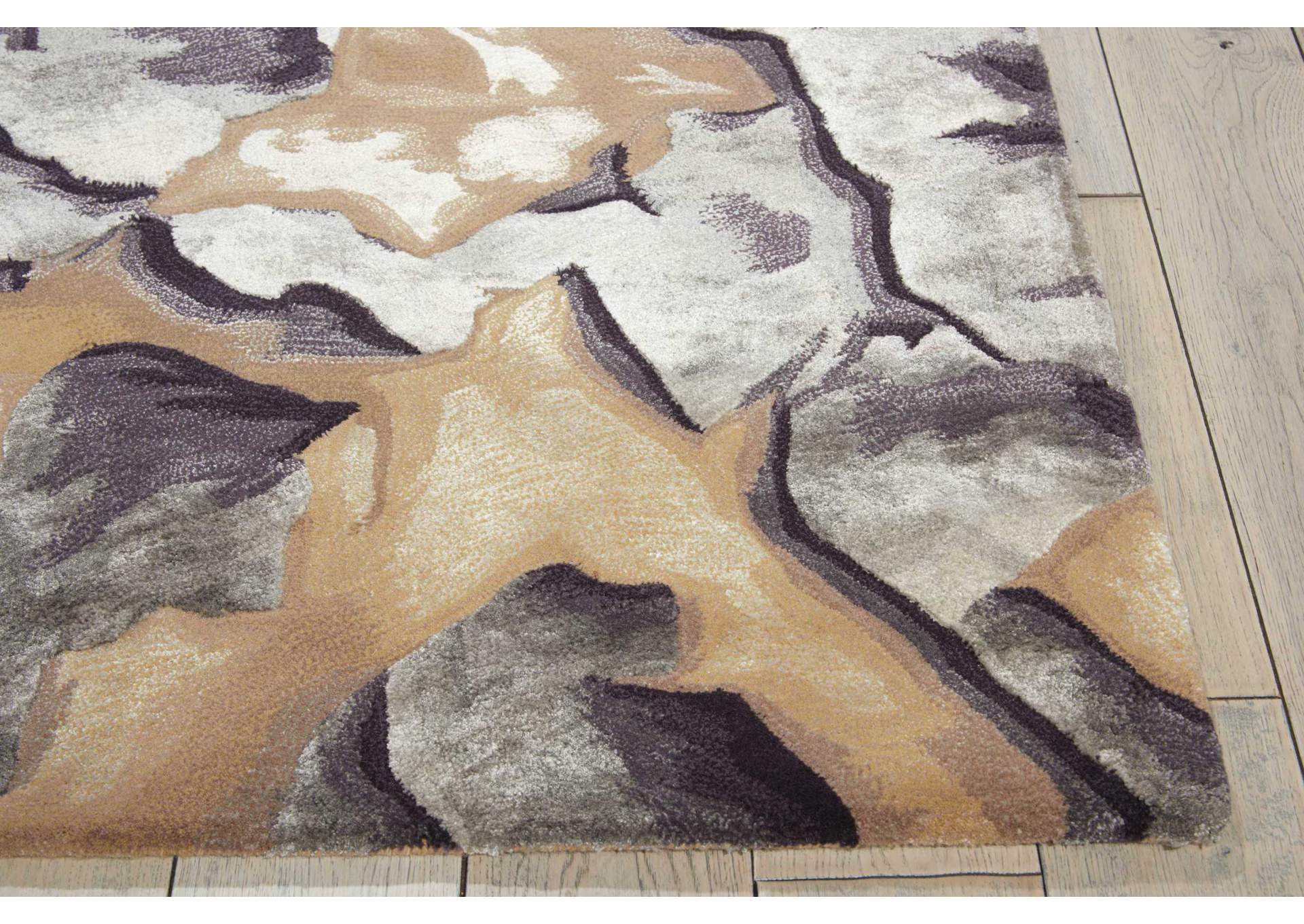 Nourison Prismatic PRS02 Beige and Grey 6'x8' Area Rug,Nourison