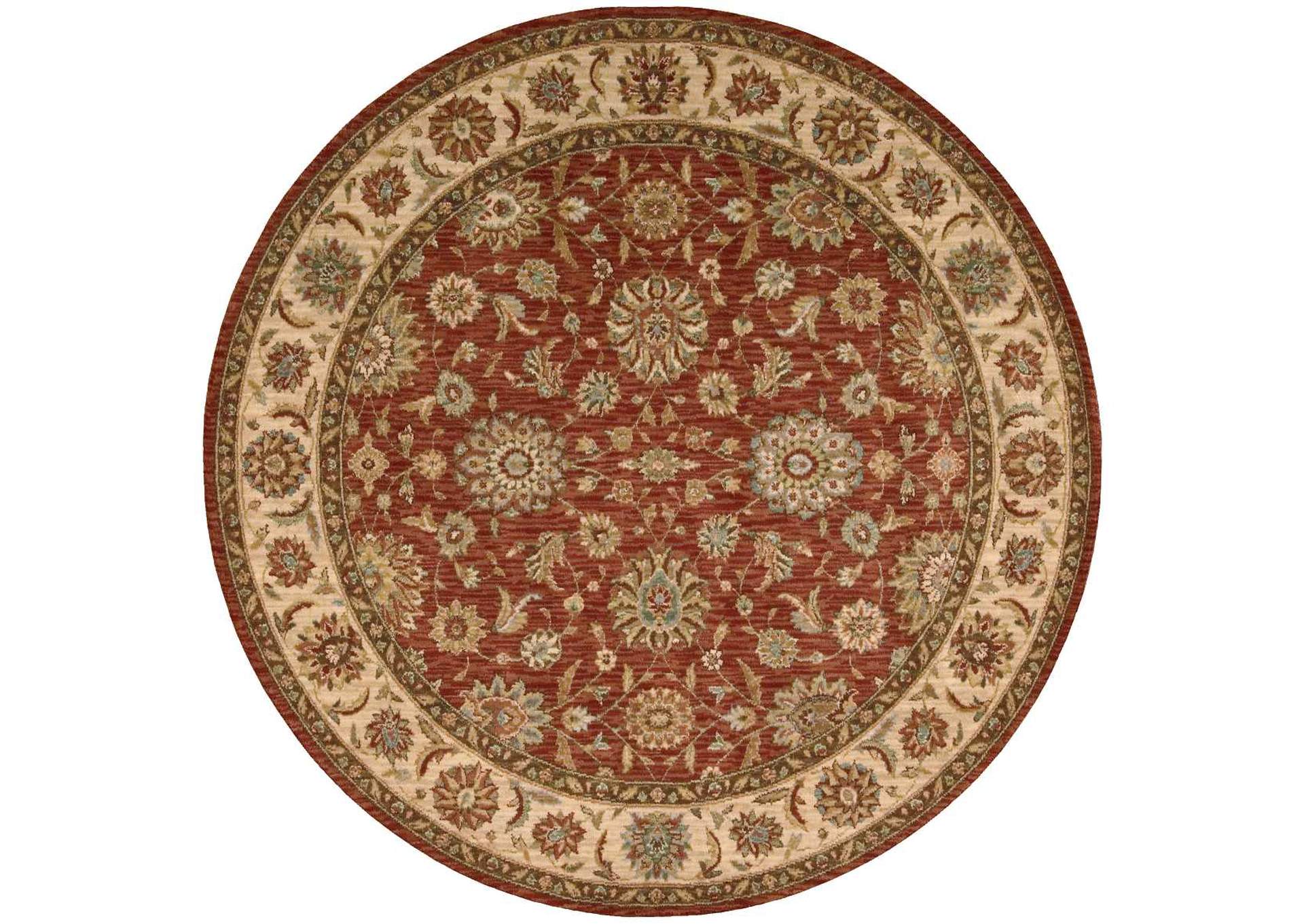 Nourison Living Treasures LI05 Brown 6' Round Area Rug,Nourison