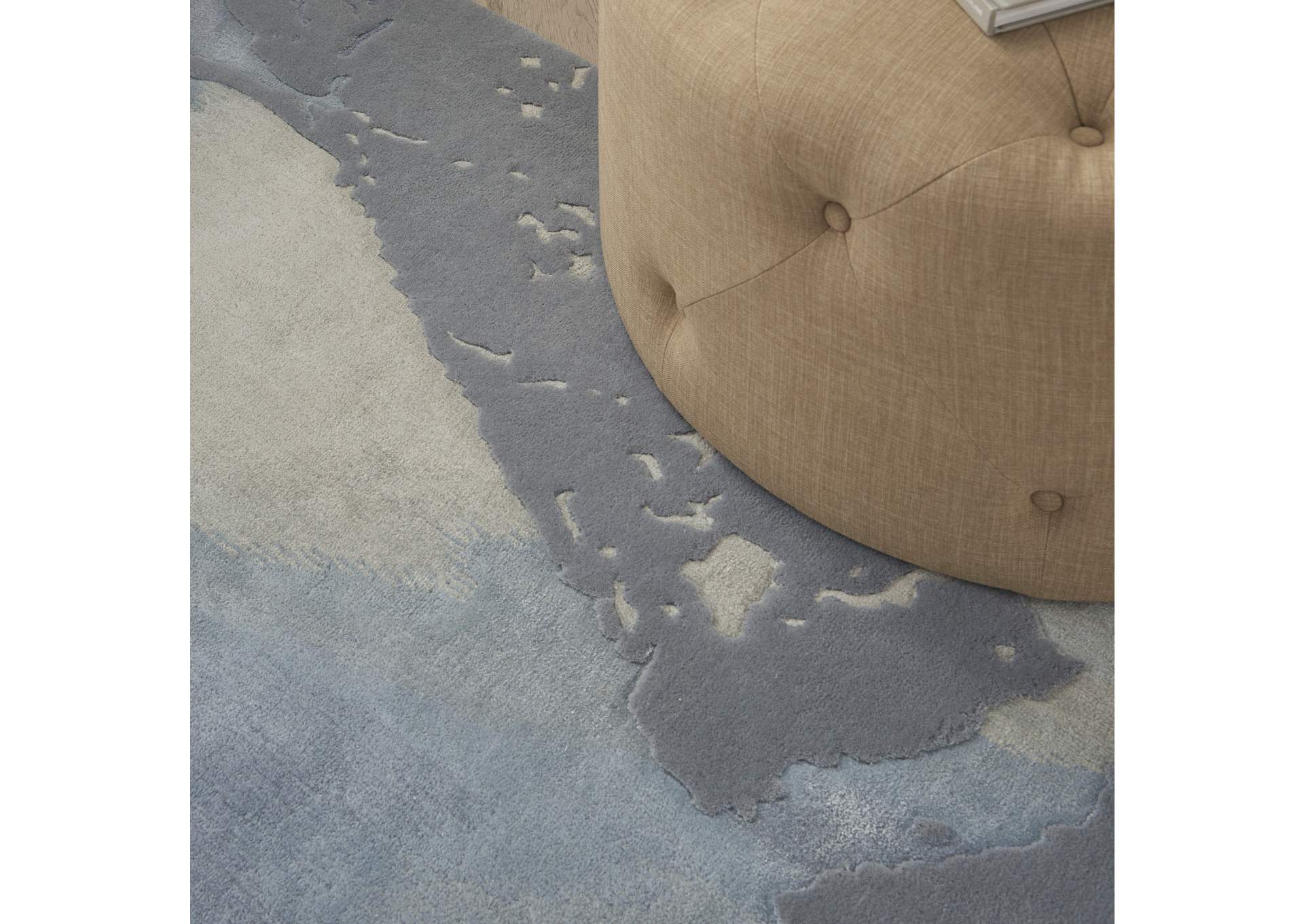 Nourison Prismatic 8'x10' Seafoam Silver Area Rug,Nourison