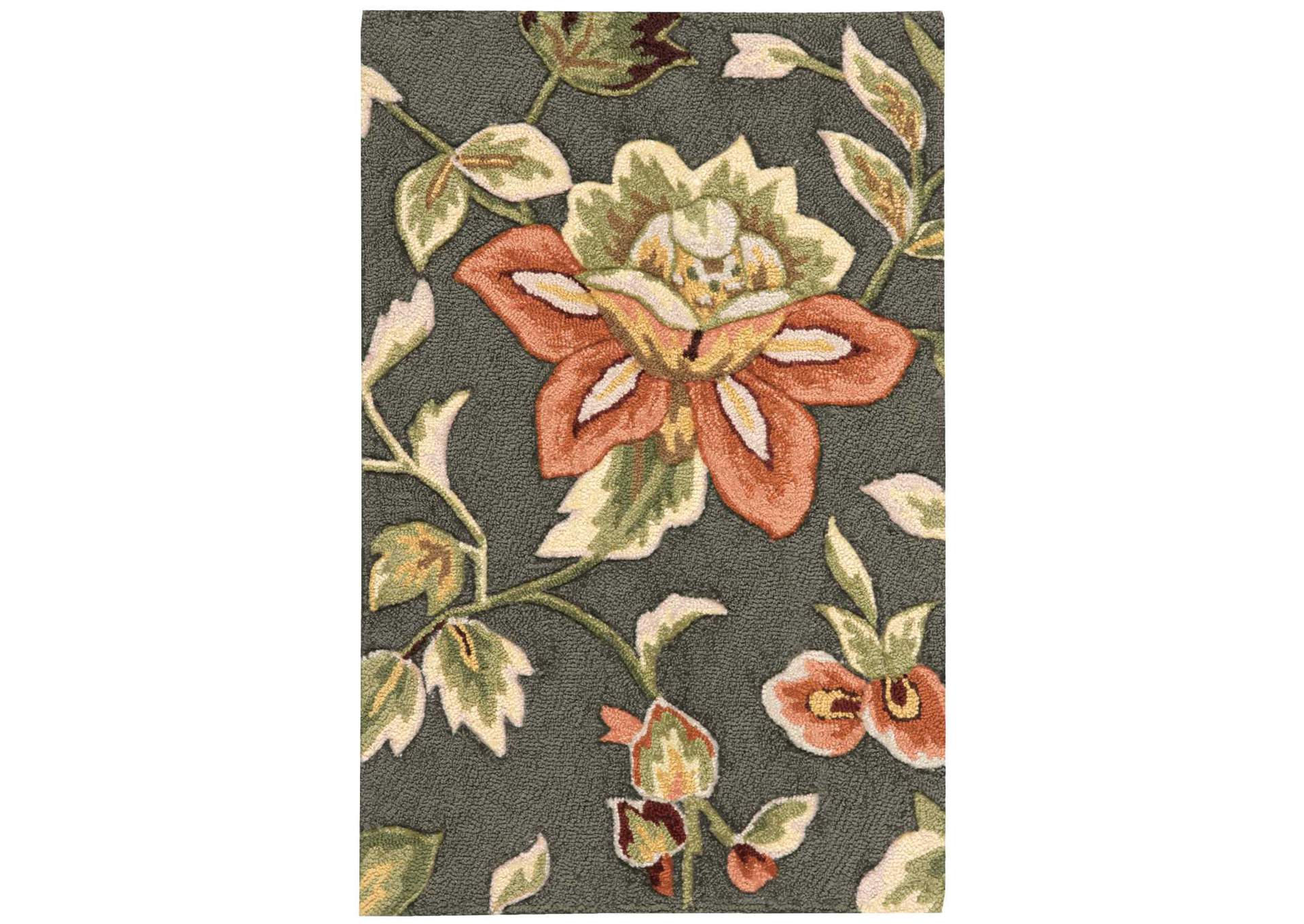 Nourison Fantasy 2'x4' Grey Area Rug,Nourison