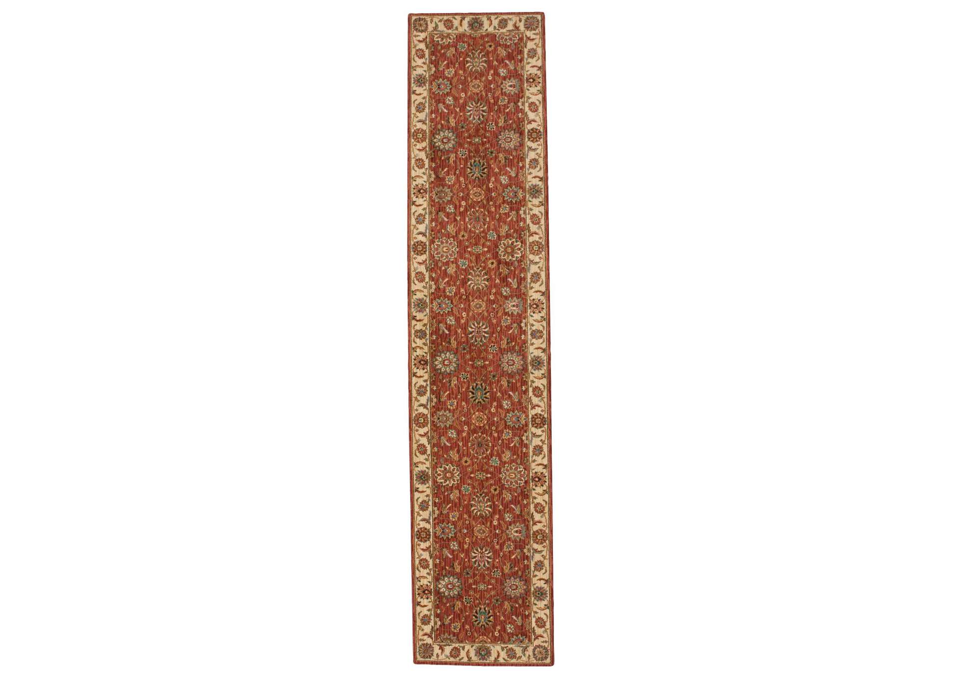 Nourison Living Treasures LI05 Brown 12' Runner Hallway Rug,Nourison