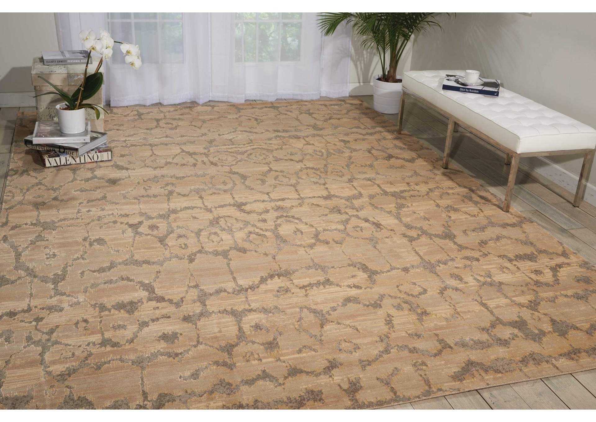 Nourison Silken Allure SLK10 Beige 9'x12' Rug,Nourison