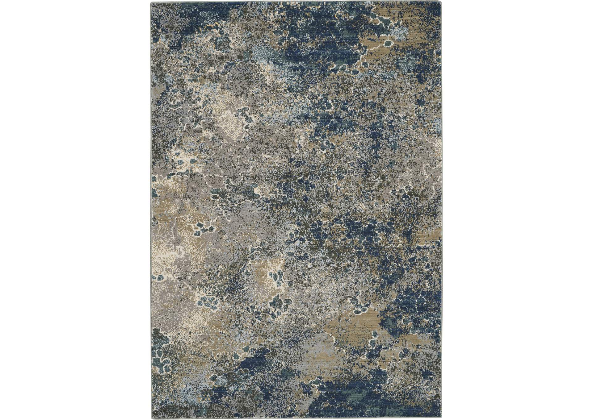 Nourison Artworks ATW02 Blue and Grey 6'x8' Abstract Area Rug,Nourison