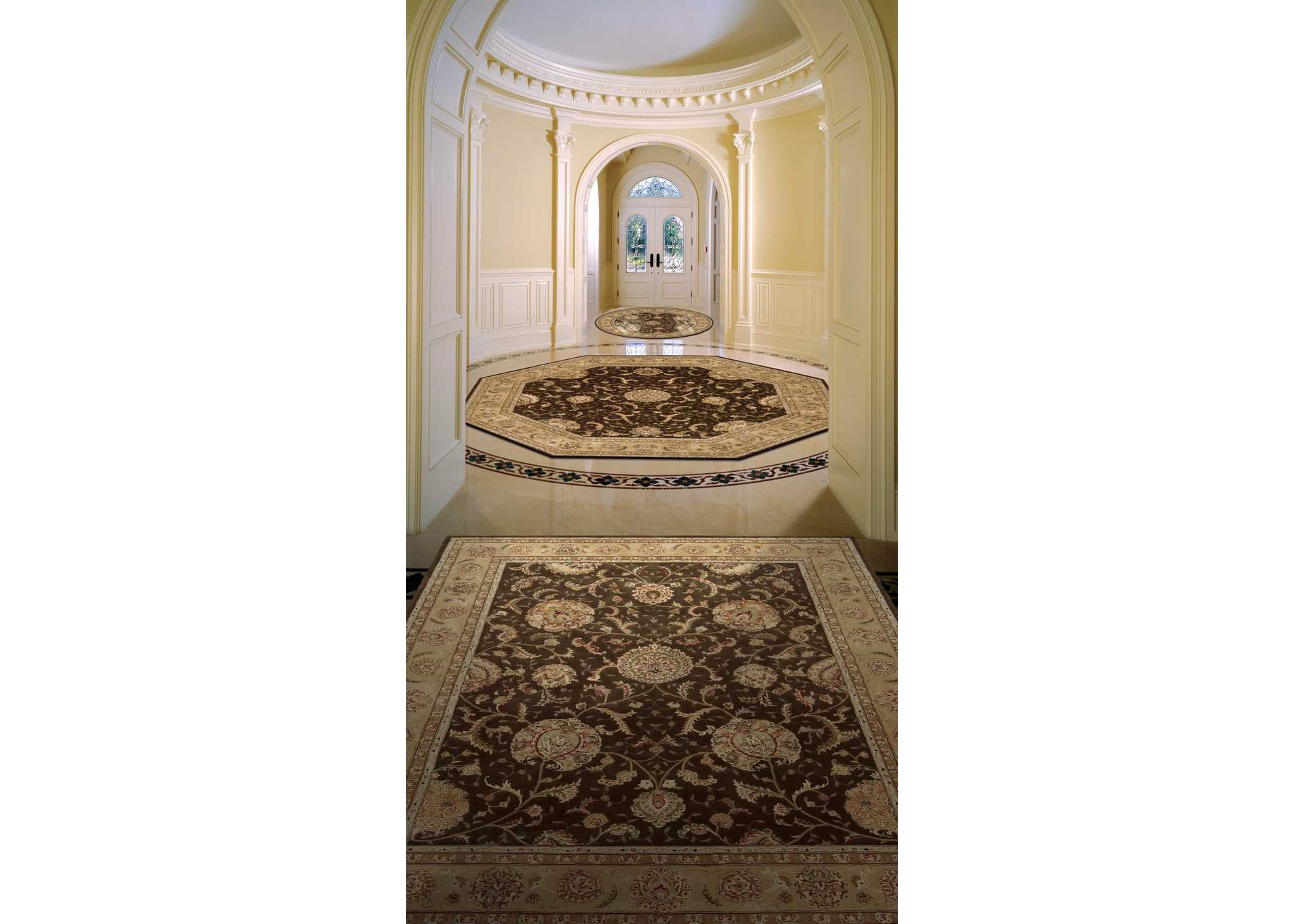 Nourison 2000 2206 Brown 10' Octagon Area Rug,Nourison