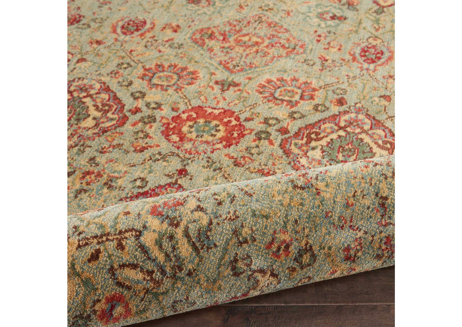 Nourison Somerset ST90 Light Green 6' Round Oriental Area Rug,Nourison
